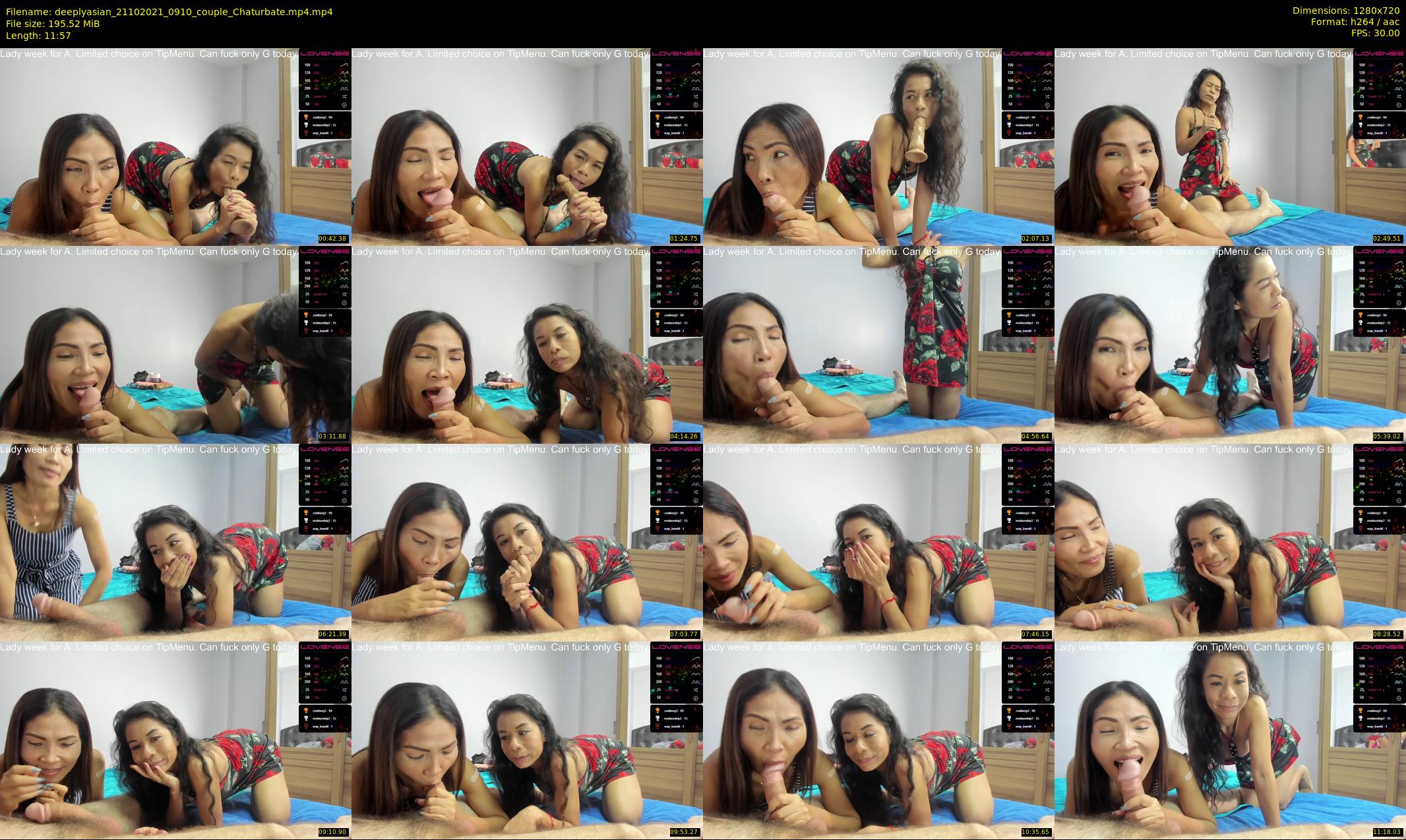 deeplyasian — 12 minute Chaturbate couple cam show recording, 720p, Oct 21, 2021