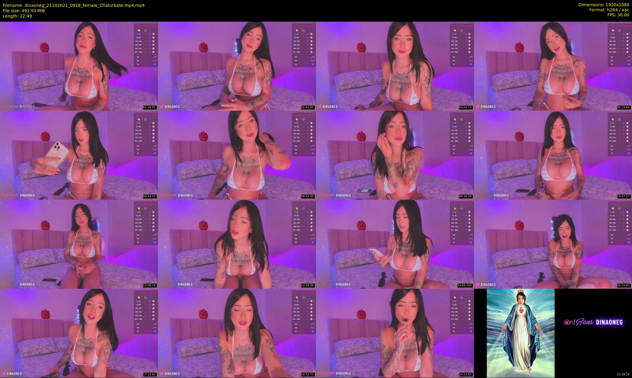 dinaoneg — 23 minute Chaturbate female cam show recording, 1080p, Oct 21, 2021