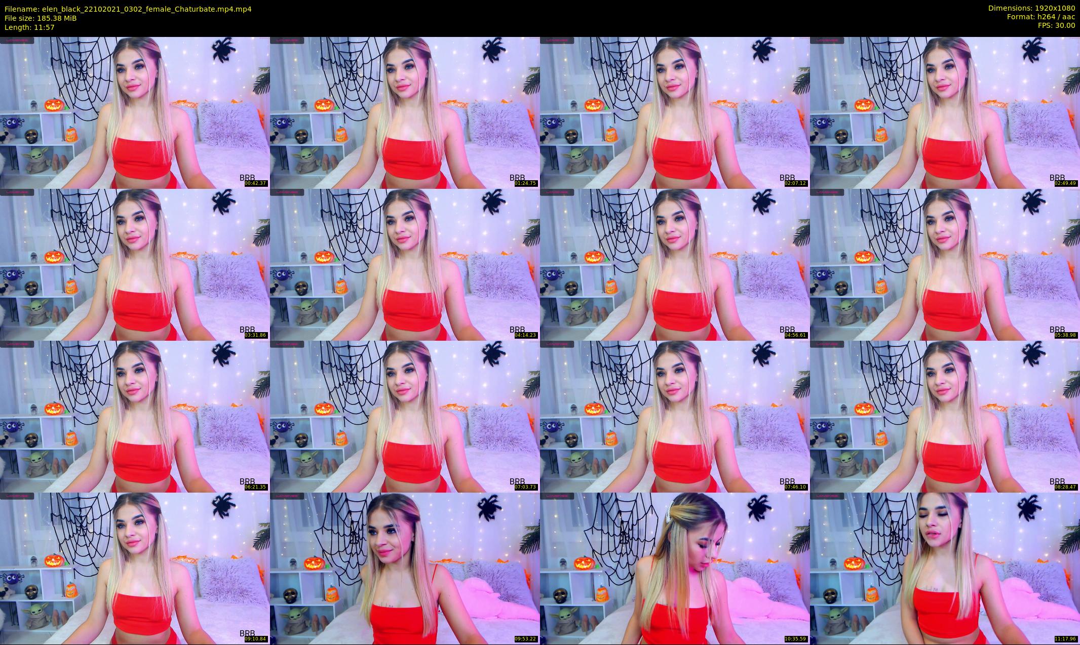 elen_black — 12 minute Chaturbate female cam show recording, 1080p, Oct 22, 2021