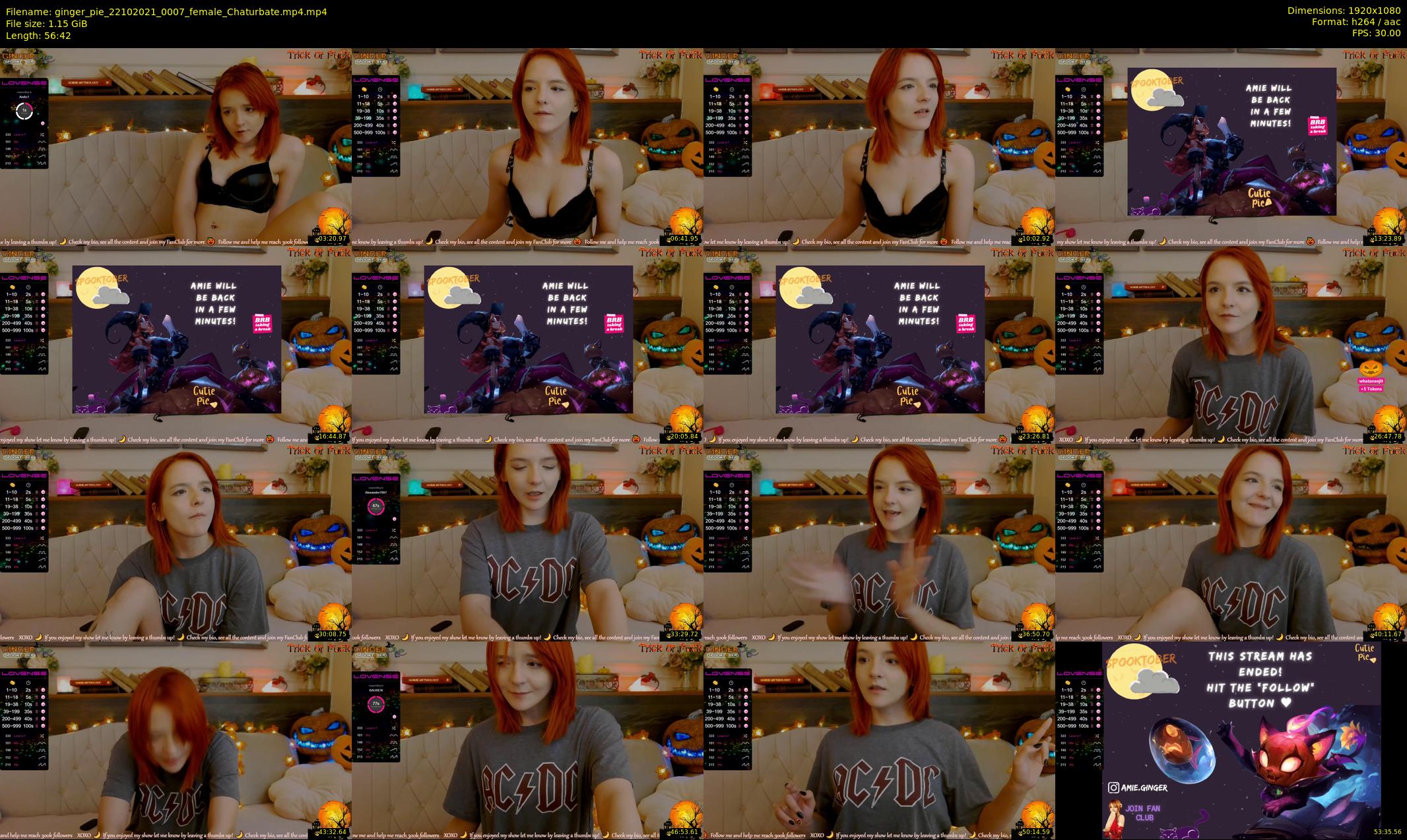 ginger_pie — 57 minute Chaturbate female cam show recording, 1080p, Oct 22, 2021