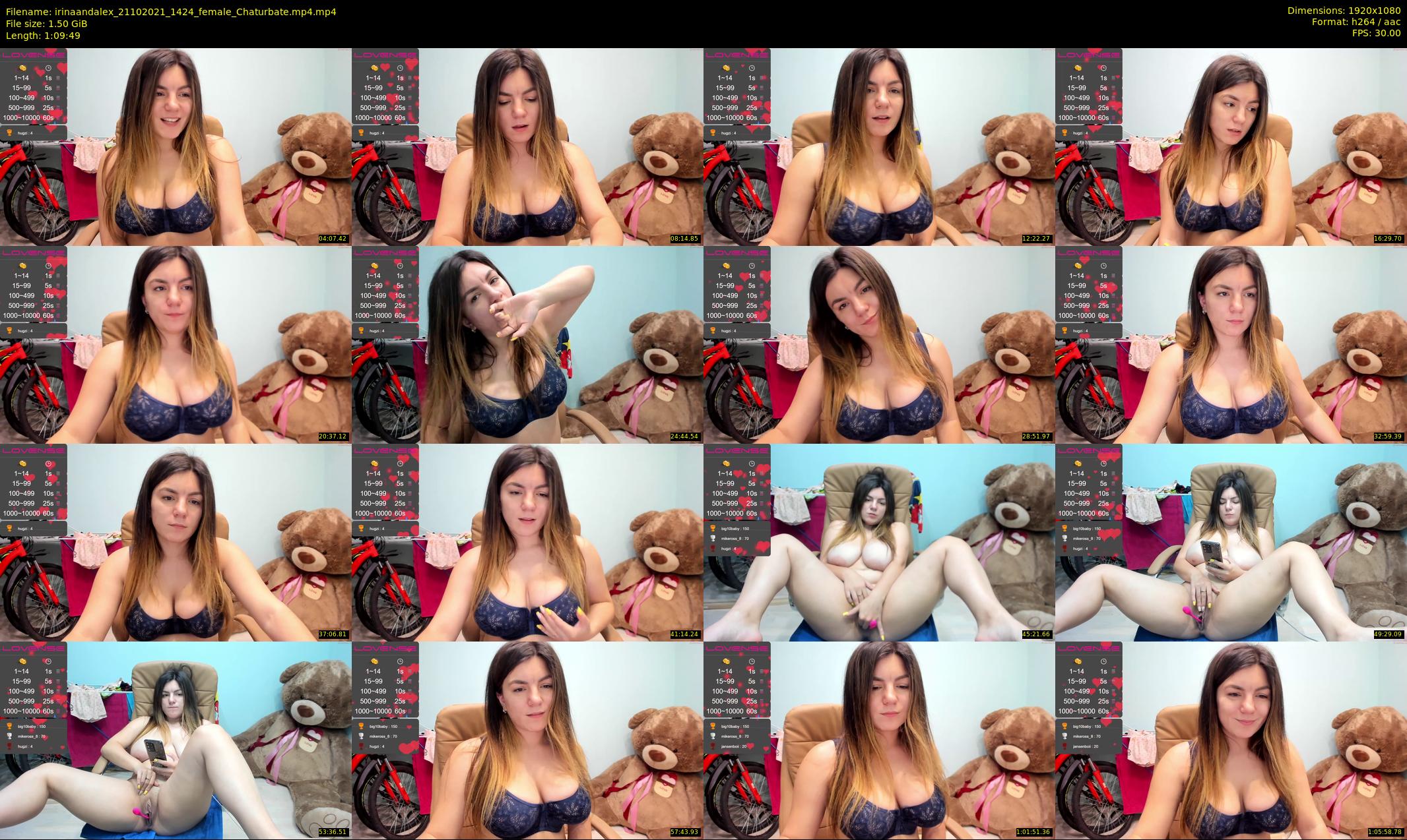 irinaandalex — 70 minute Chaturbate couple cam show recording, 1080p, Oct 21, 2021