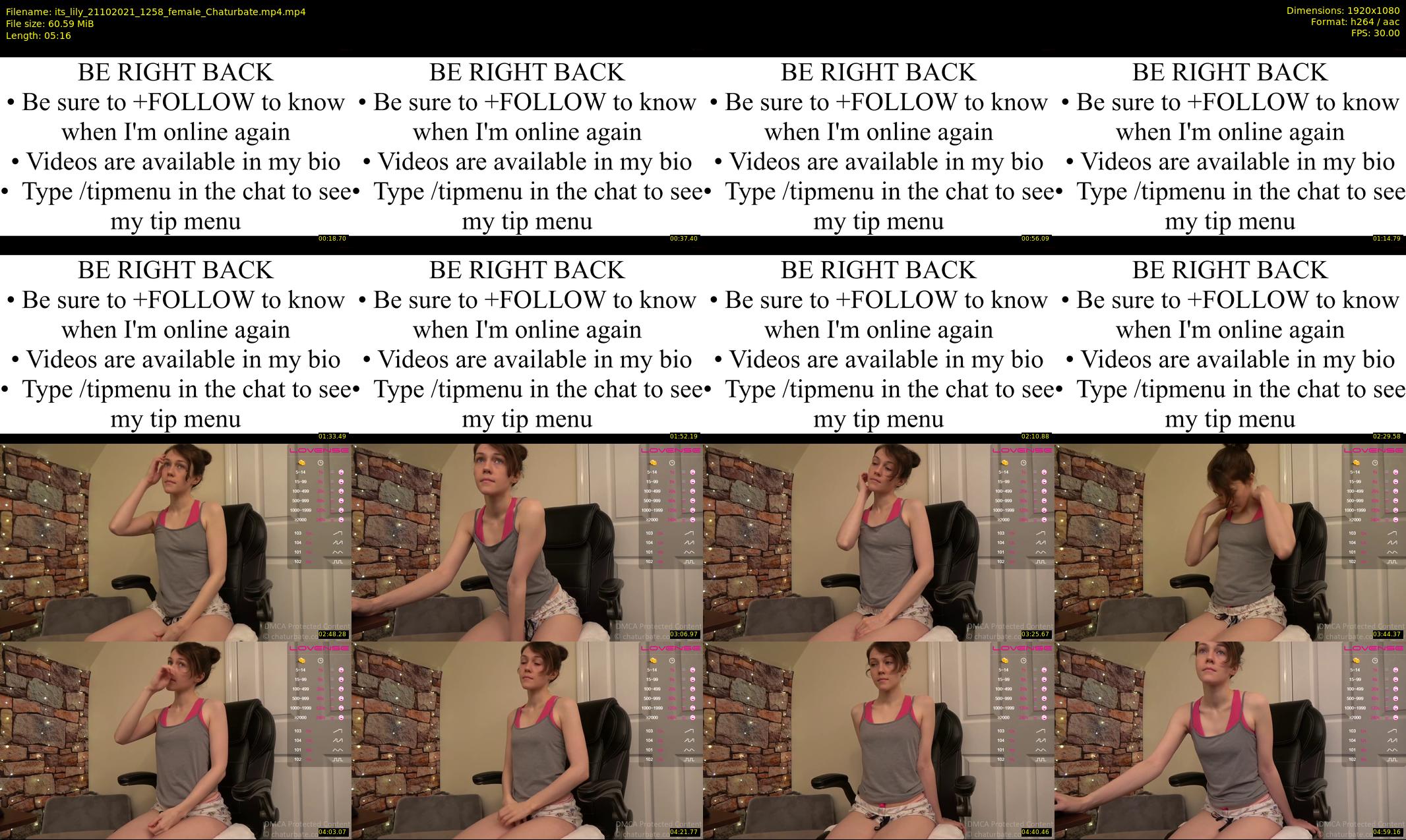 its_lily — 6 minute Chaturbate female cam show recording, 1080p, Oct 21, 2021