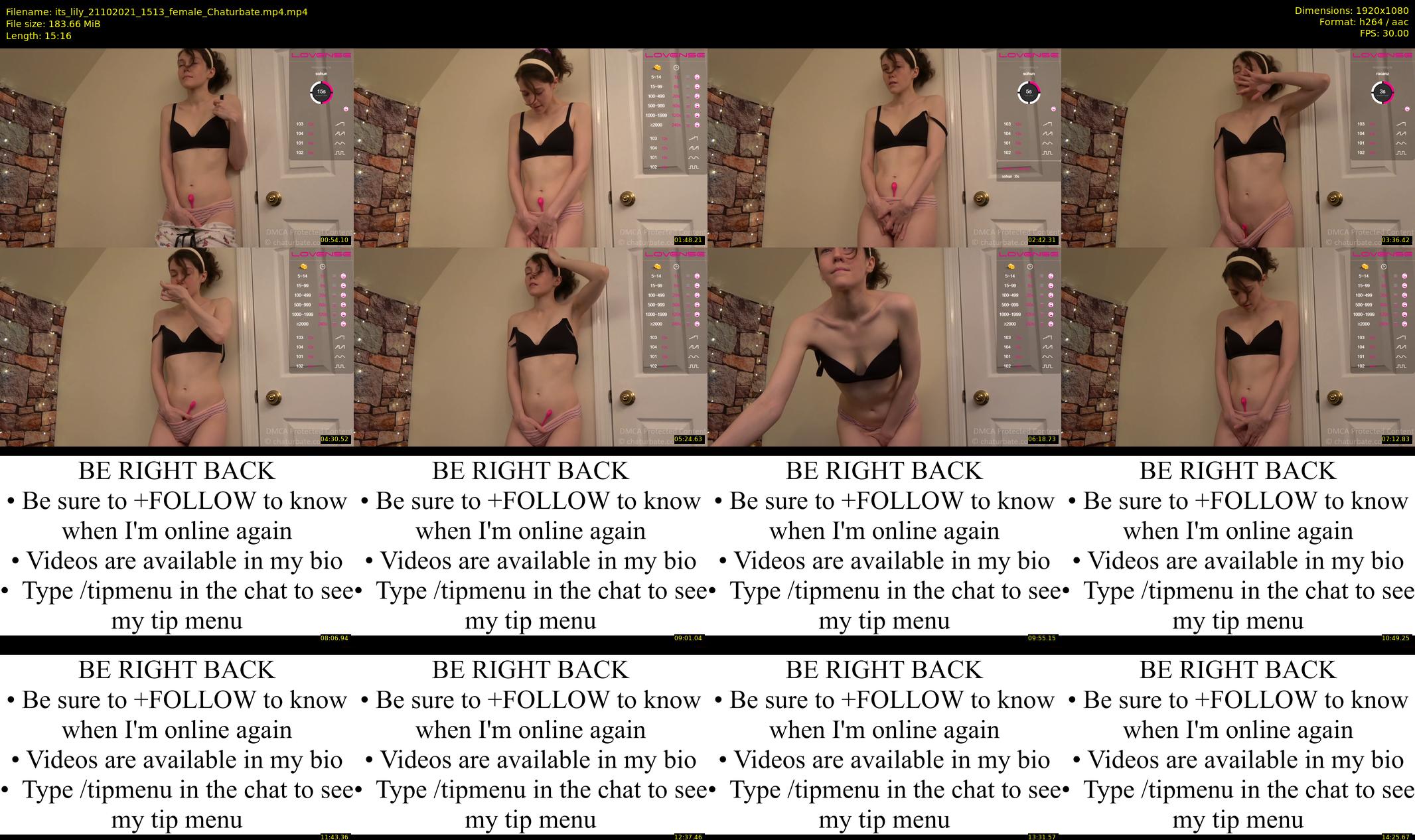 its_lily — 16 minute Chaturbate female cam show recording, 1080p, Oct 21, 2021