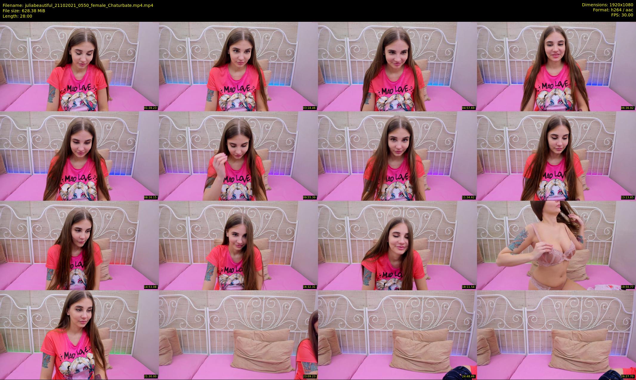 juliabeautiful — 28 minute Chaturbate female cam show recording, 1080p, Oct 21, 2021