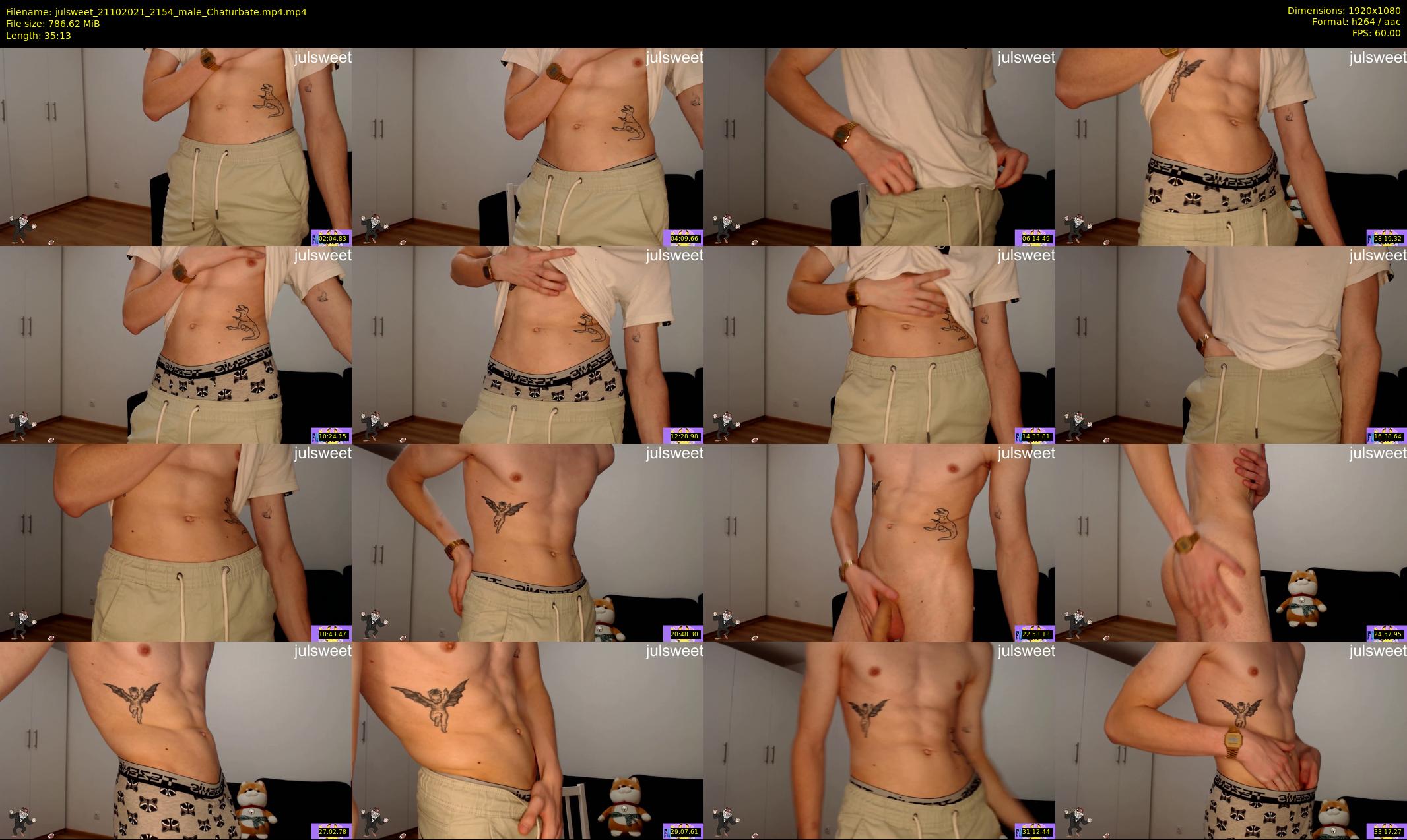 julsweet — 36 minute Chaturbate male cam show recording, 1080p, Oct 21, 2021
