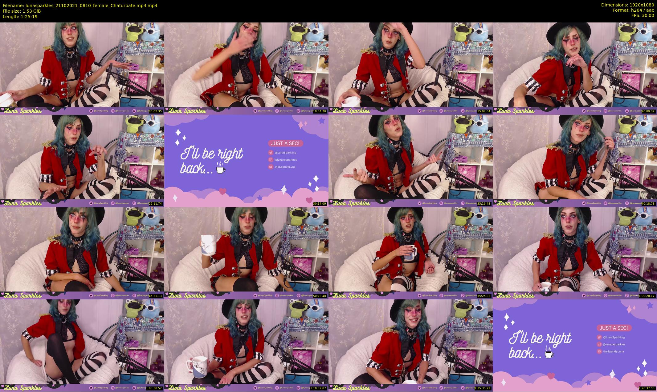 lunasparkles — 86 minute Chaturbate female cam show recording, 1080p, Oct 21, 2021