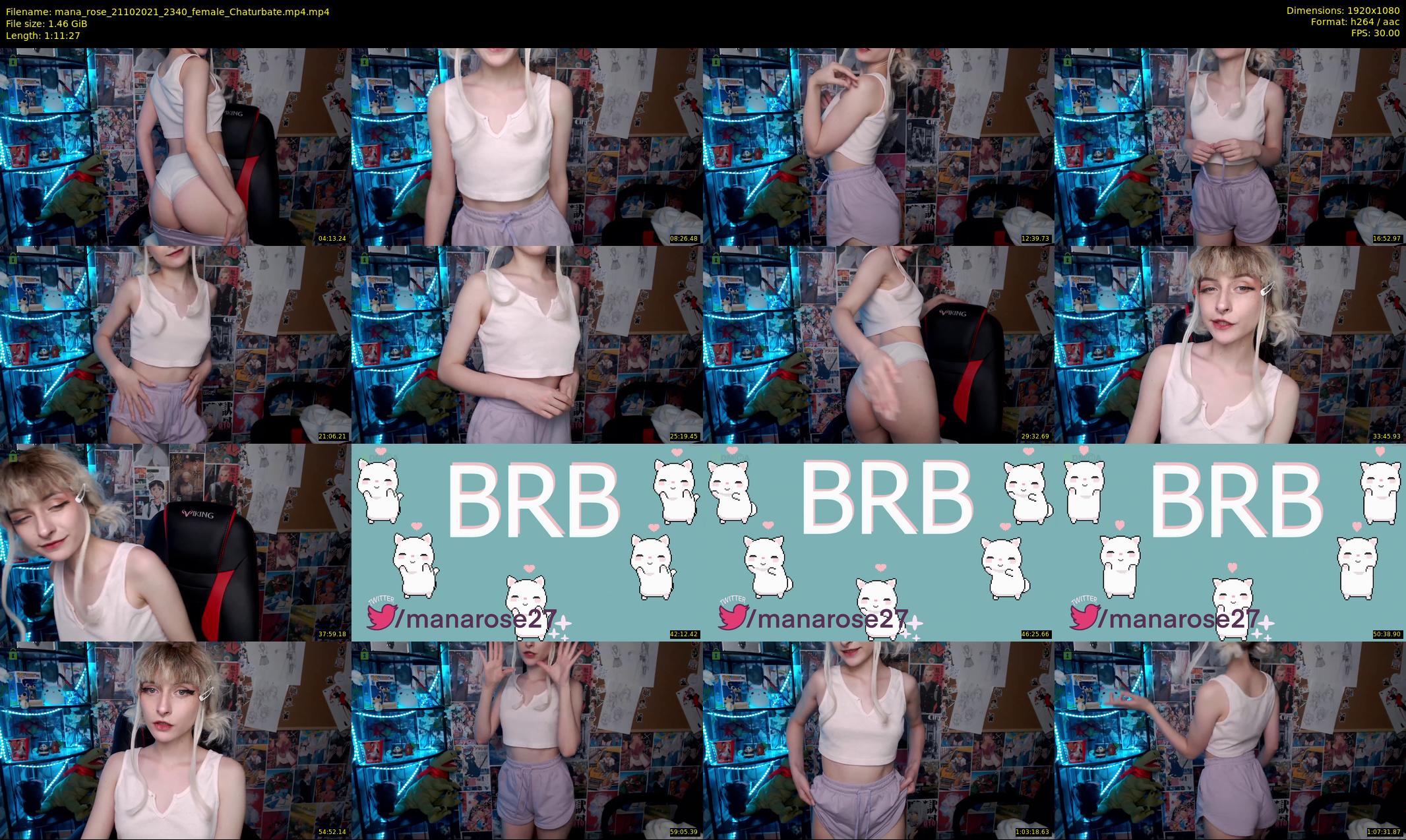 mana_rose — 72 minute Chaturbate female cam show recording, 1080p, Oct 21, 2021