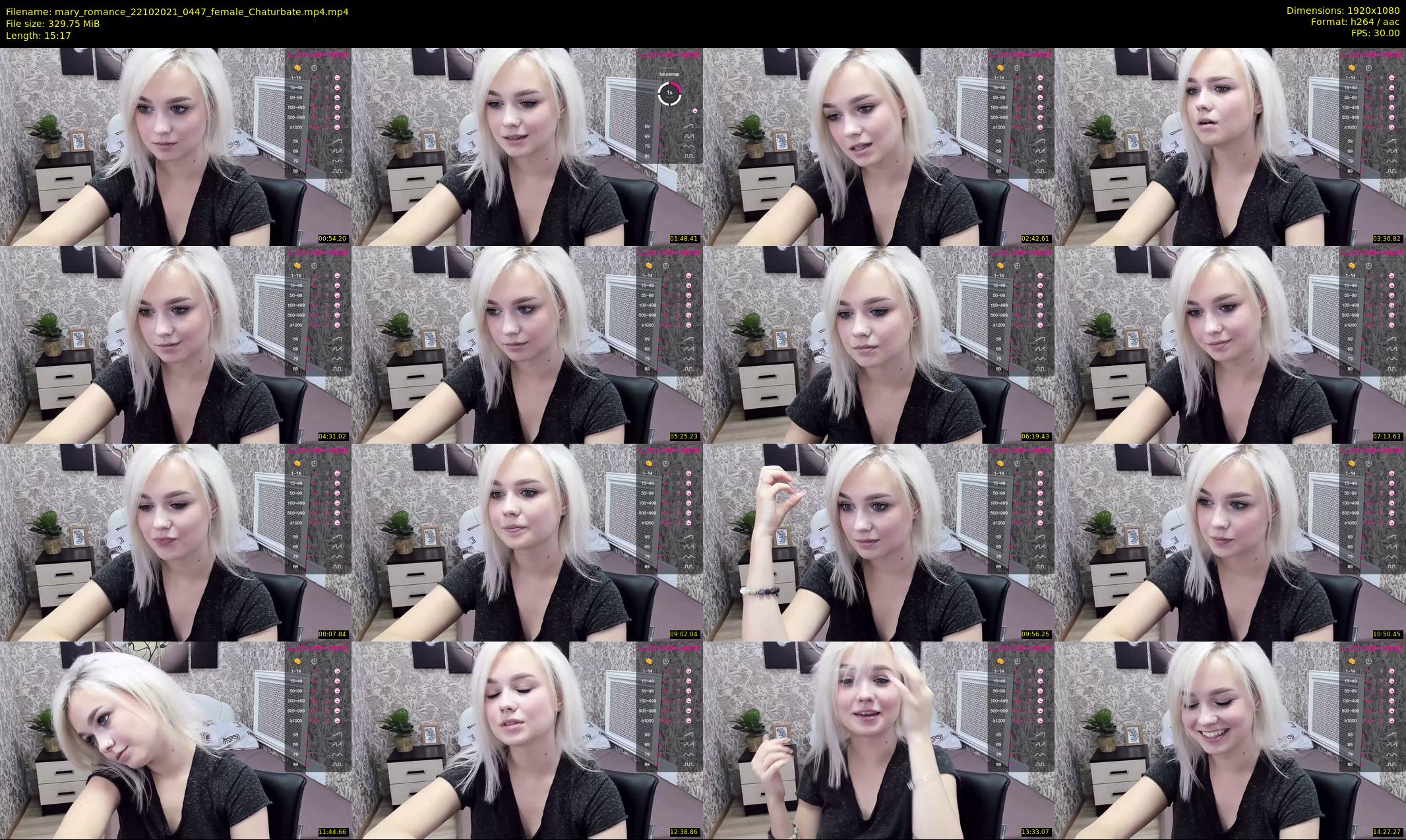 mary_romance — 16 minute Chaturbate female cam show recording, 1080p, Oct 22, 2021