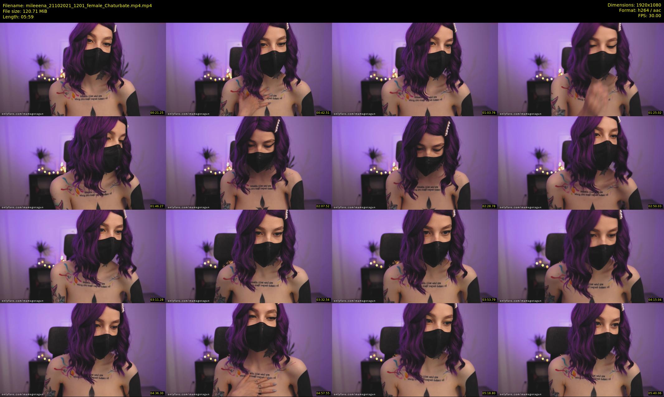 mileeena — 6 minute Chaturbate female cam show recording, 1080p, Oct 21, 2021