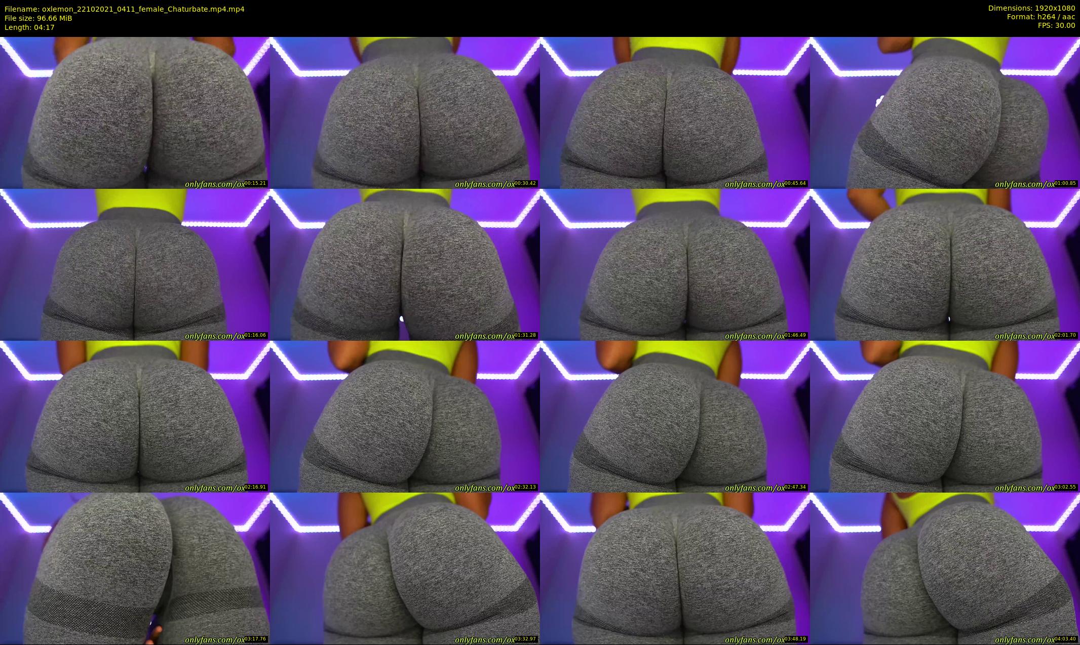 oxlemon — 5 minute Chaturbate female cam show recording, 1080p, Oct 22, 2021