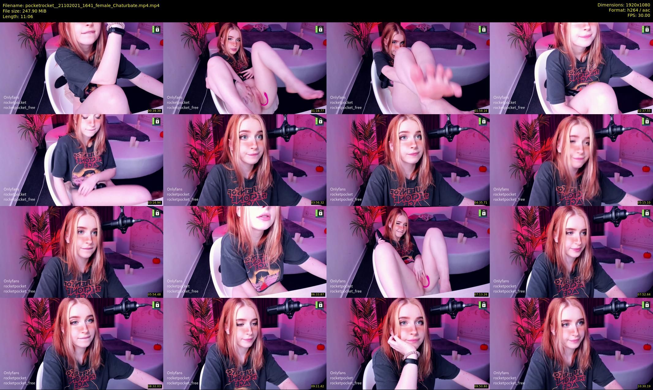 pocketrocket_ — 12 minute Chaturbate female cam show recording, 1080p, Oct 21, 2021