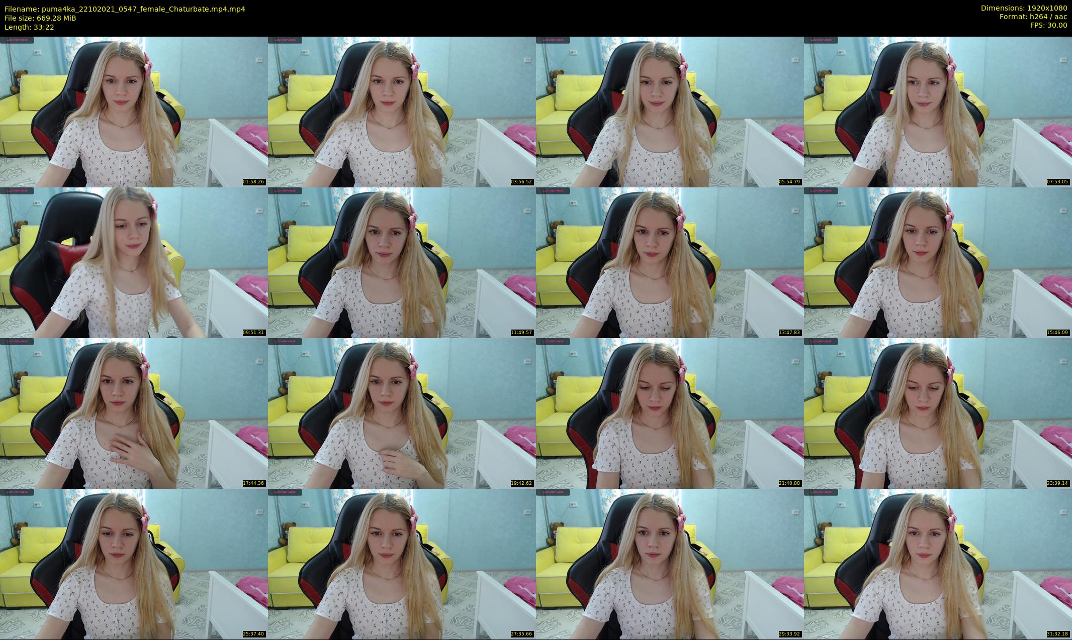 puma4ka — 34 minute Chaturbate female cam show recording, 1080p, Oct 22, 2021