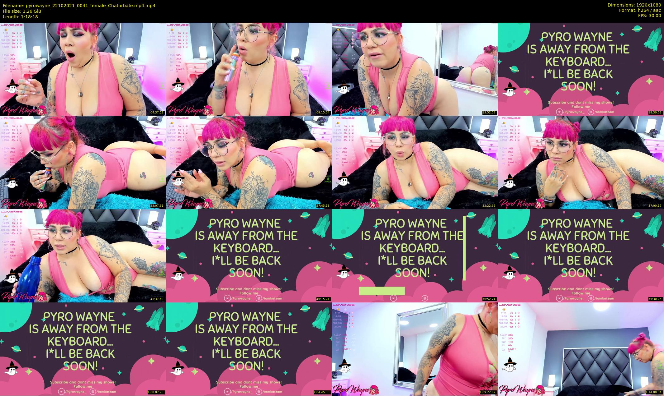 pyrowayne — 79 minute Chaturbate female cam show recording, 1080p, Oct 22, 2021