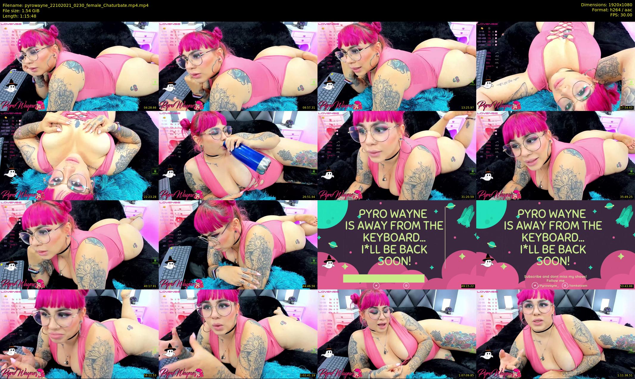 pyrowayne — 76 minute Chaturbate female cam show recording, 1080p, Oct 22, 2021