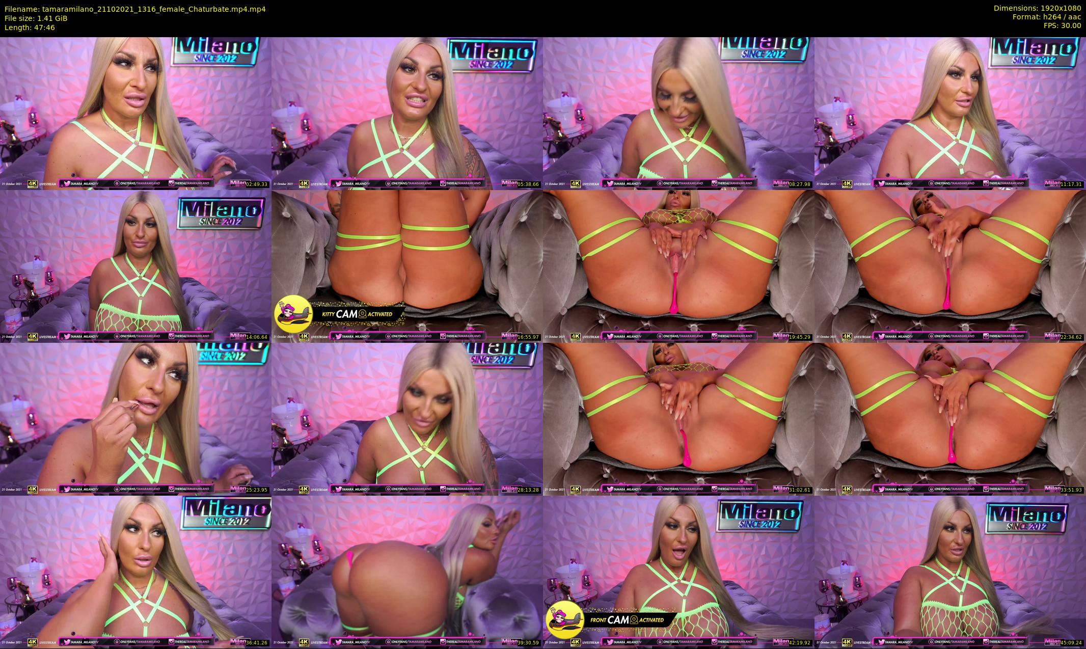 tamaramilano — 48 minute Chaturbate female cam show recording, 1080p, Oct 21, 2021