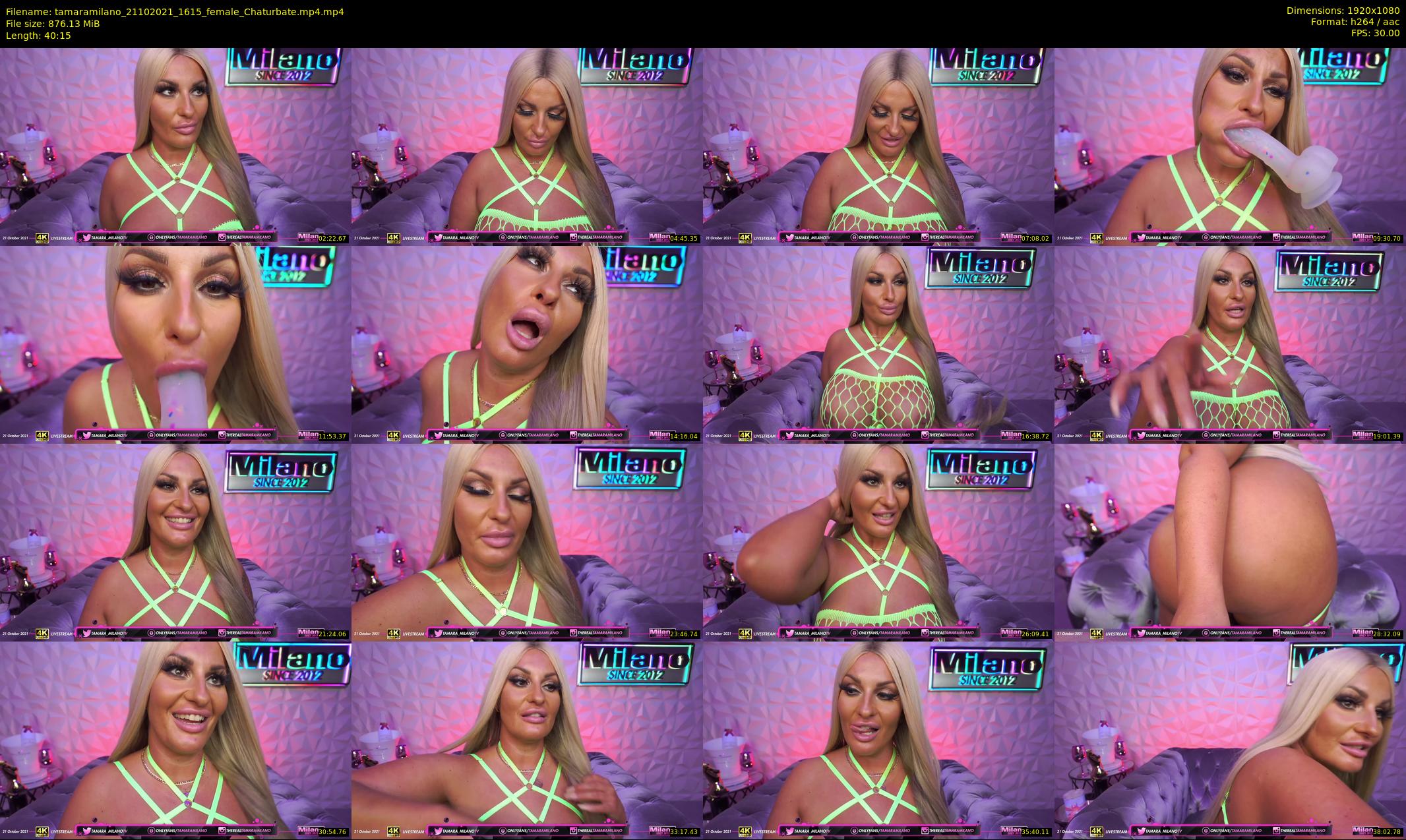 tamaramilano — 41 minute Chaturbate female cam show recording, 1080p, Oct 21, 2021
