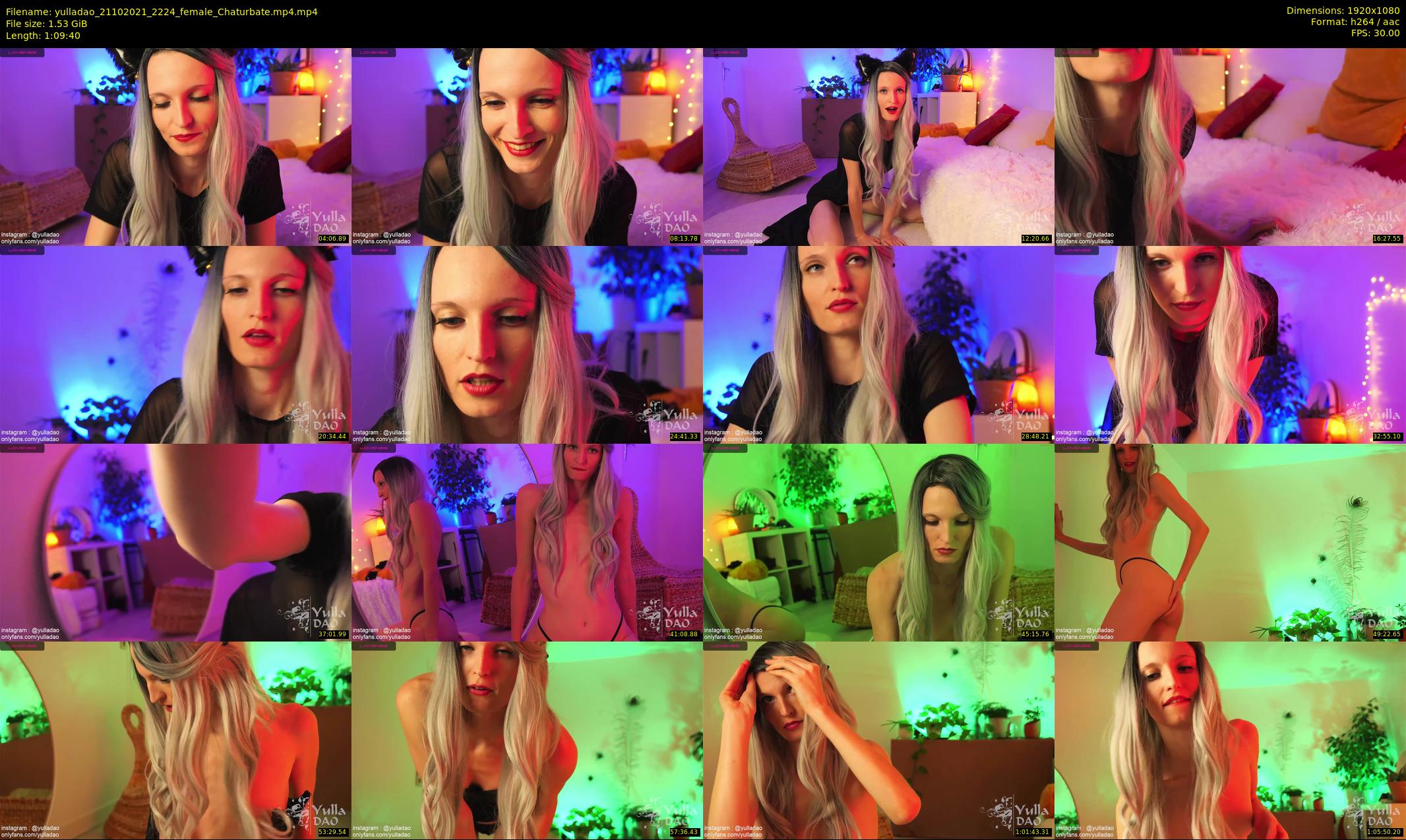 yulladao — 70 minute Chaturbate female cam show recording, 1080p, Oct 21, 2021