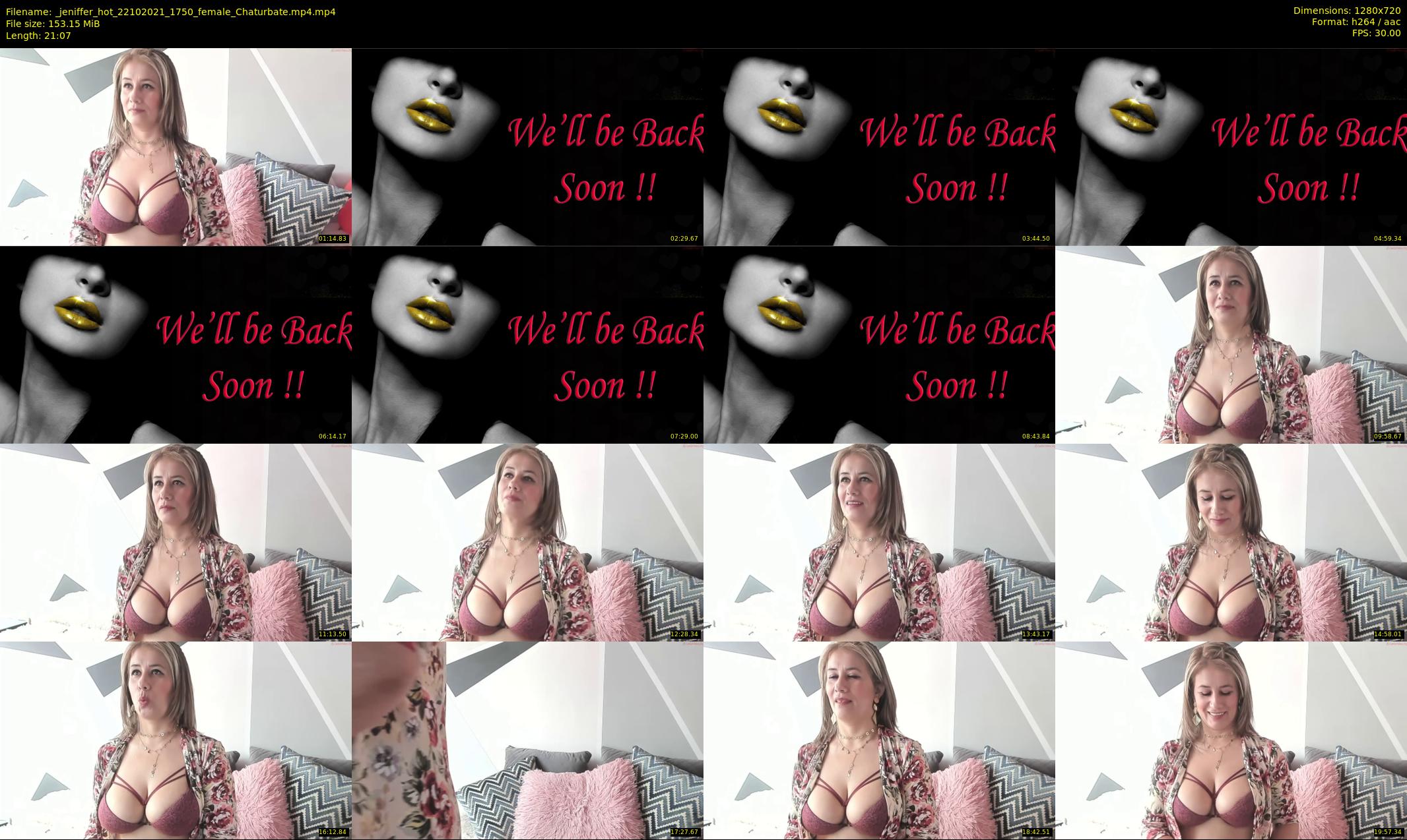 _jeniffer_hot — 22 minute Chaturbate female cam show recording, 720p, Oct 22, 2021