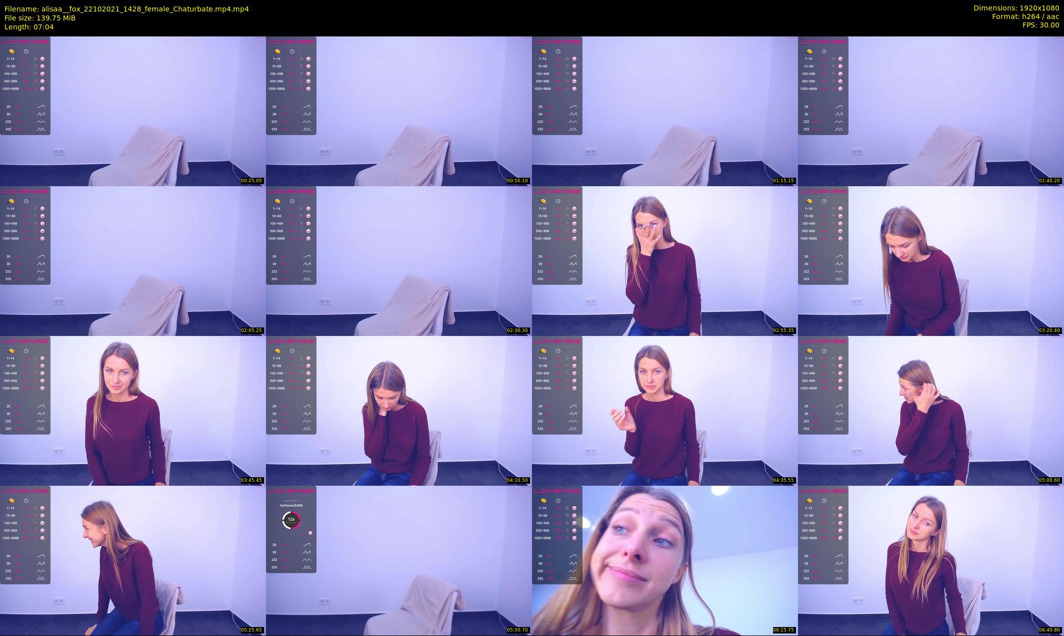 alisaa__fox — 8 minute Chaturbate female cam show recording, 1080p, Oct 22, 2021