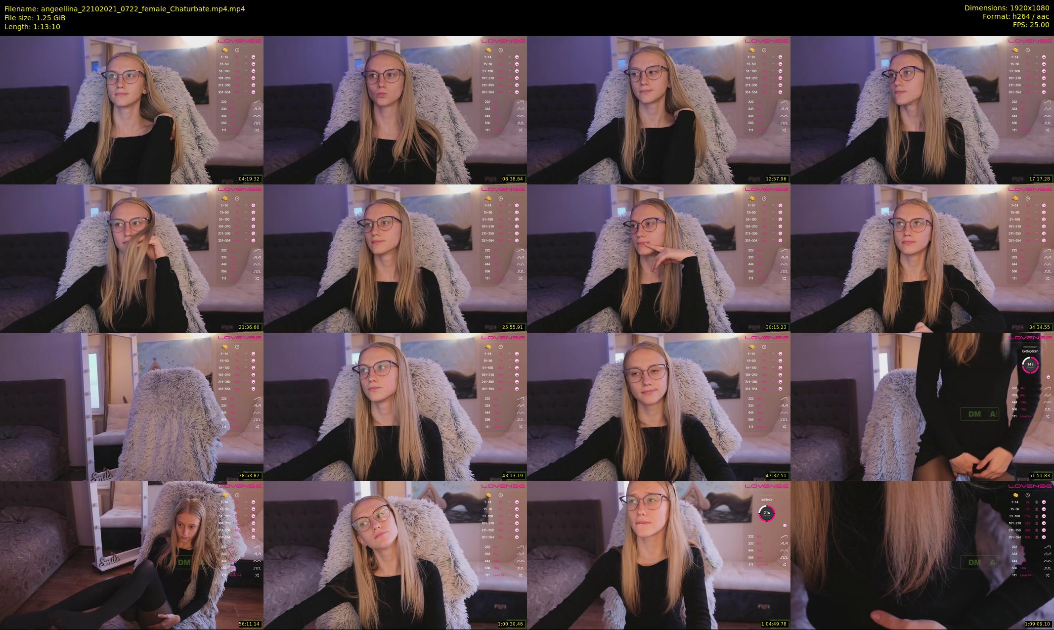 angeellina — 74 minute Chaturbate female cam show recording, 1080p, Oct 22, 2021