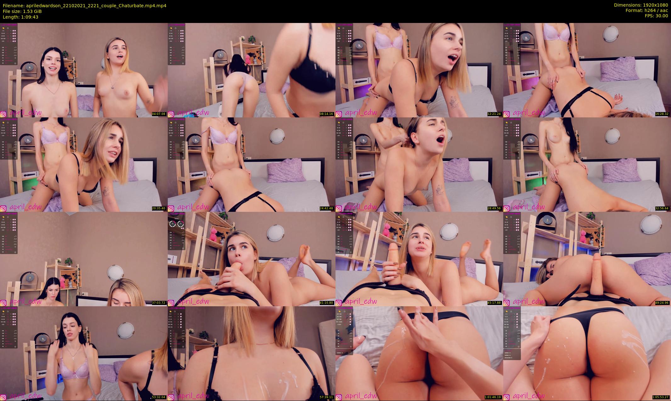 apriledwardson — 70 minute Chaturbate couple cam show recording, 1080p, Oct 22, 2021