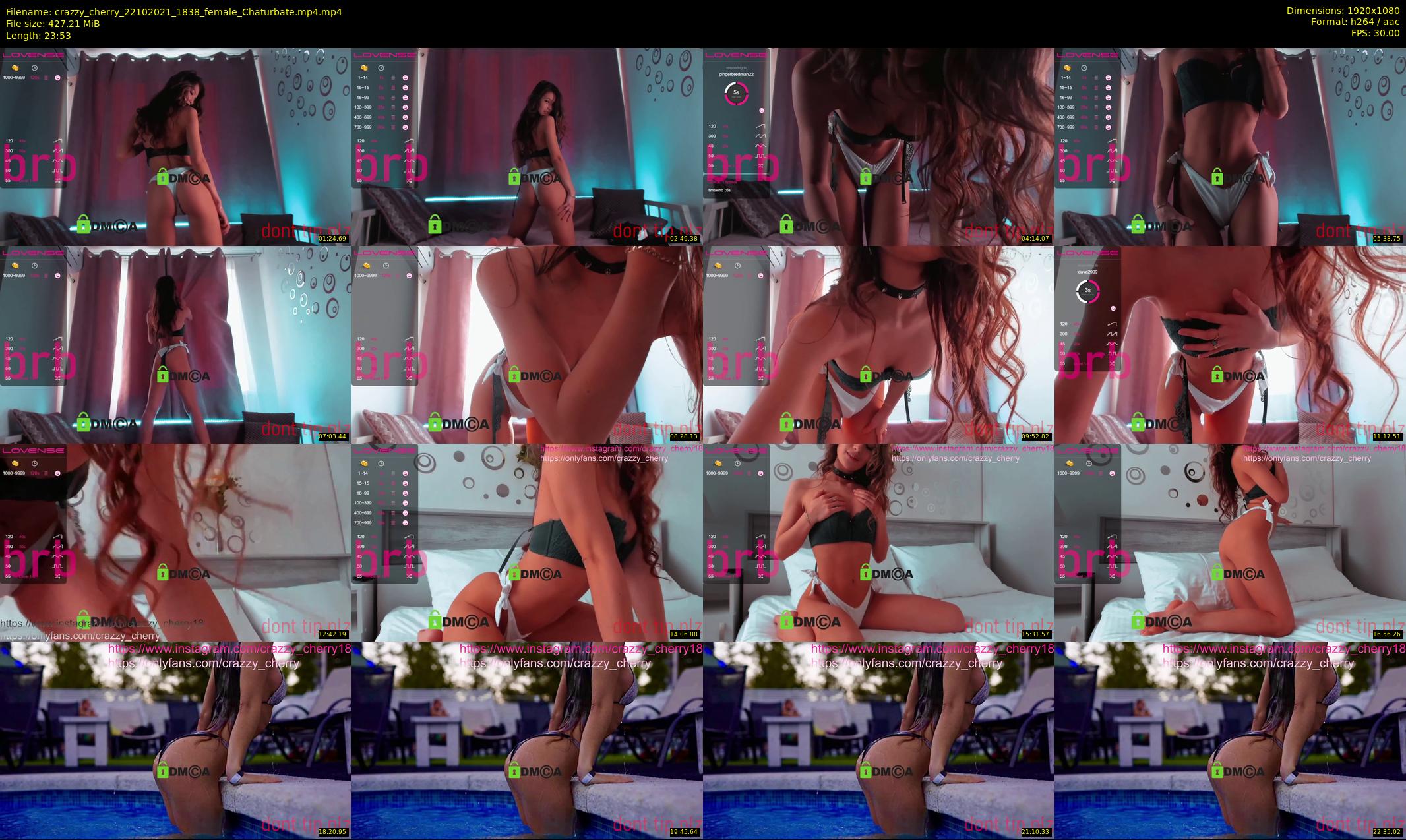 crazzy_cherry — 24 minute Chaturbate female cam show recording, 1080p, Oct 22, 2021