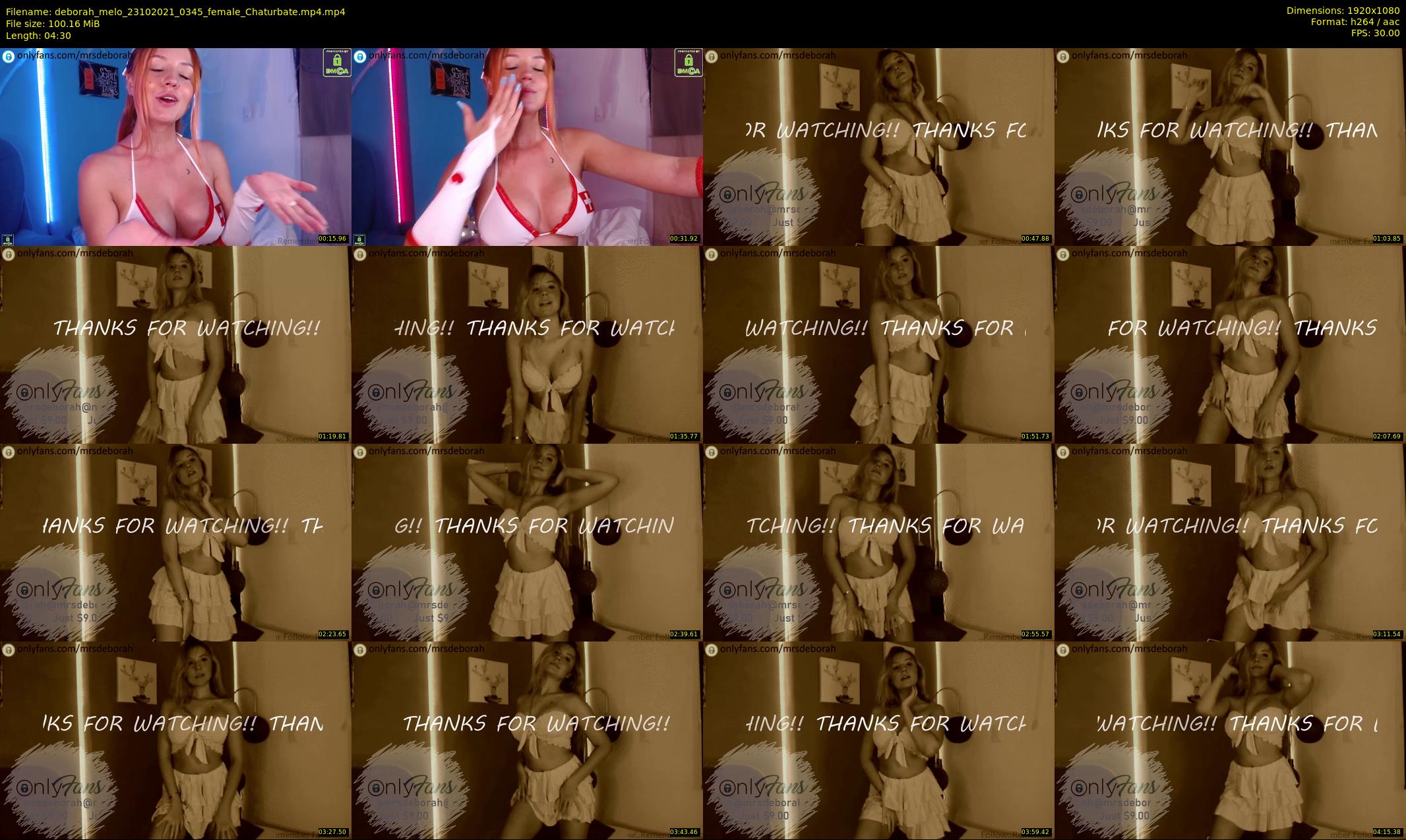 deborah_melo — 5 minute Chaturbate female cam show recording, 1080p, Oct 23, 2021