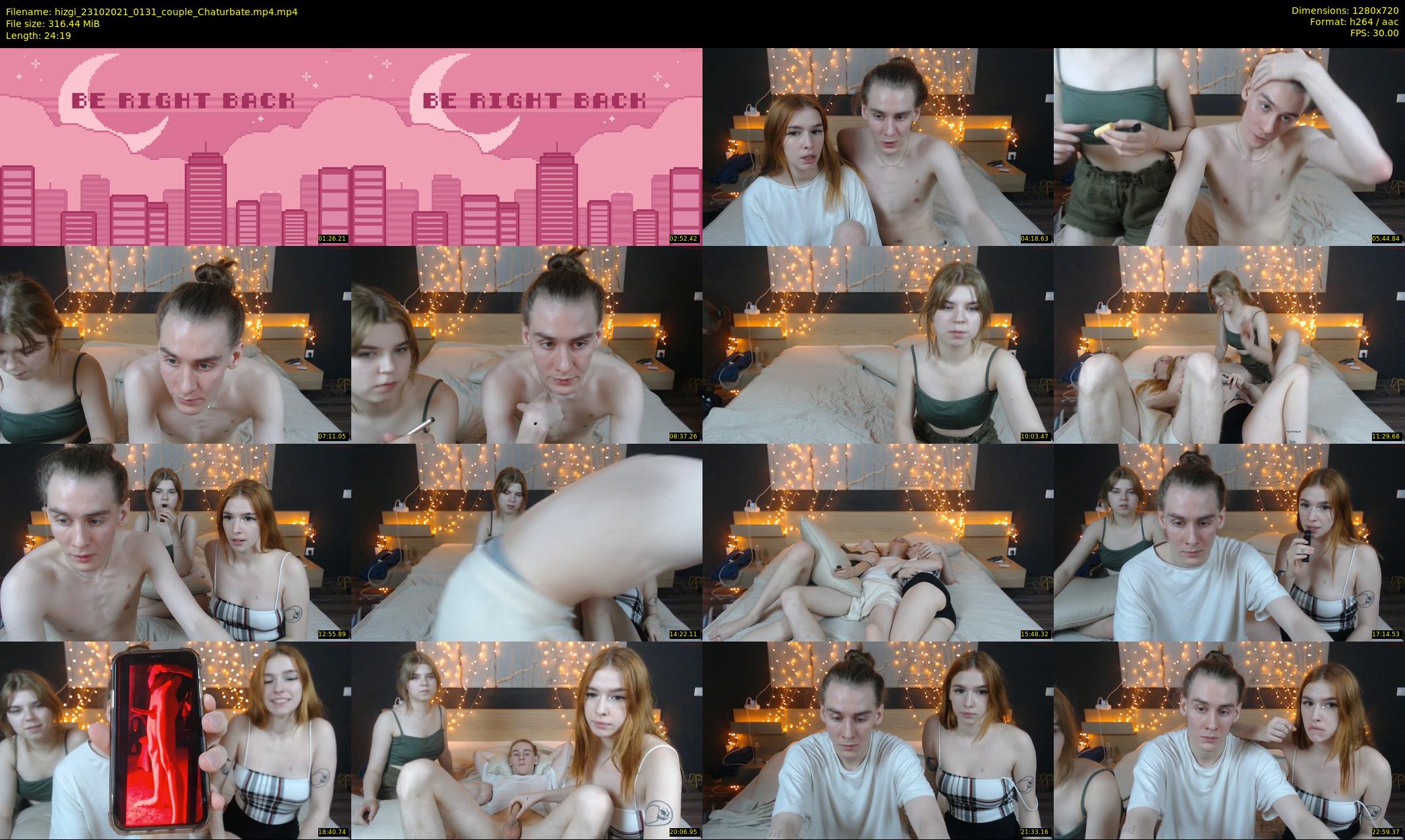 hizgi — 25 minute Chaturbate couple cam show recording, 720p, Oct 23, 2021