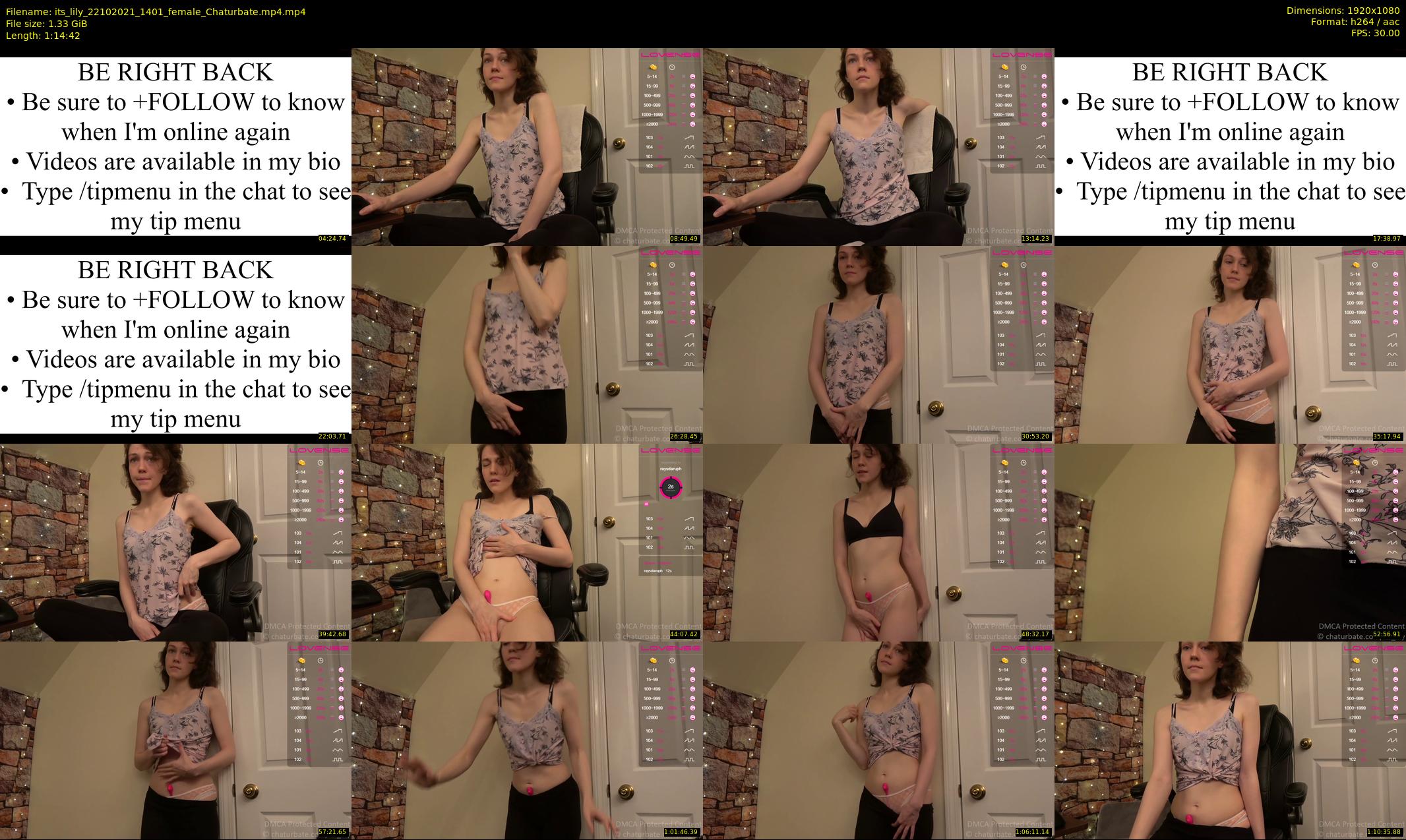 its_lily — 75 minute Chaturbate female cam show recording, 1080p, Oct 22, 2021