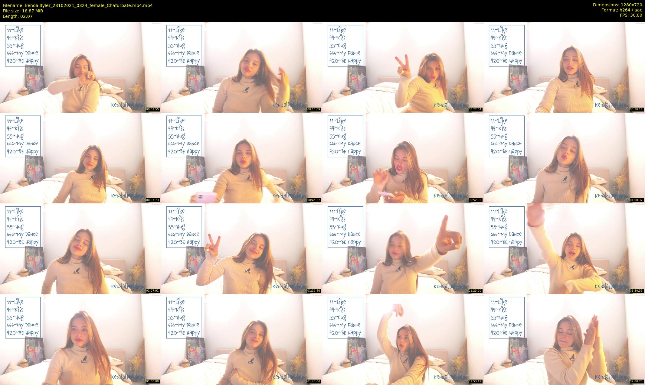 kendalltyler — 3 minute Chaturbate female cam show recording, 720p, Oct 23, 2021