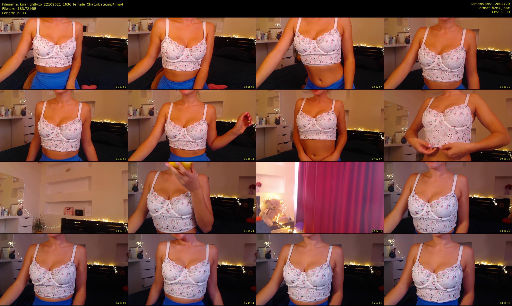 kiranightlyxo — 20 minute Chaturbate female cam show recording, 720p, Oct 22, 2021