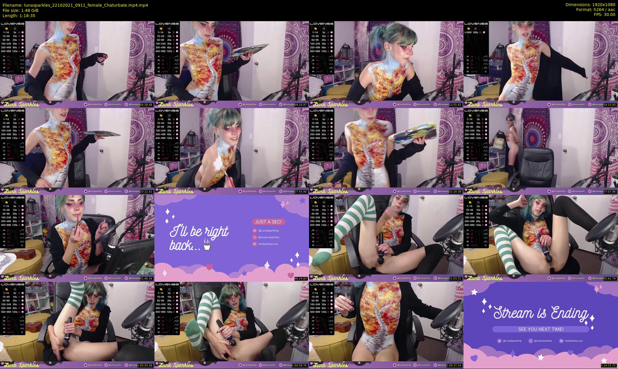 lunasparkles — 79 minute Chaturbate female cam show recording, 1080p, Oct 22, 2021
