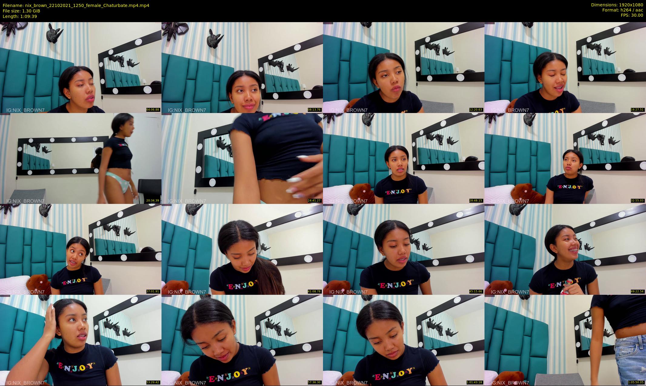 nix_brown — 70 minute Chaturbate female cam show recording, 1080p, Oct 22, 2021