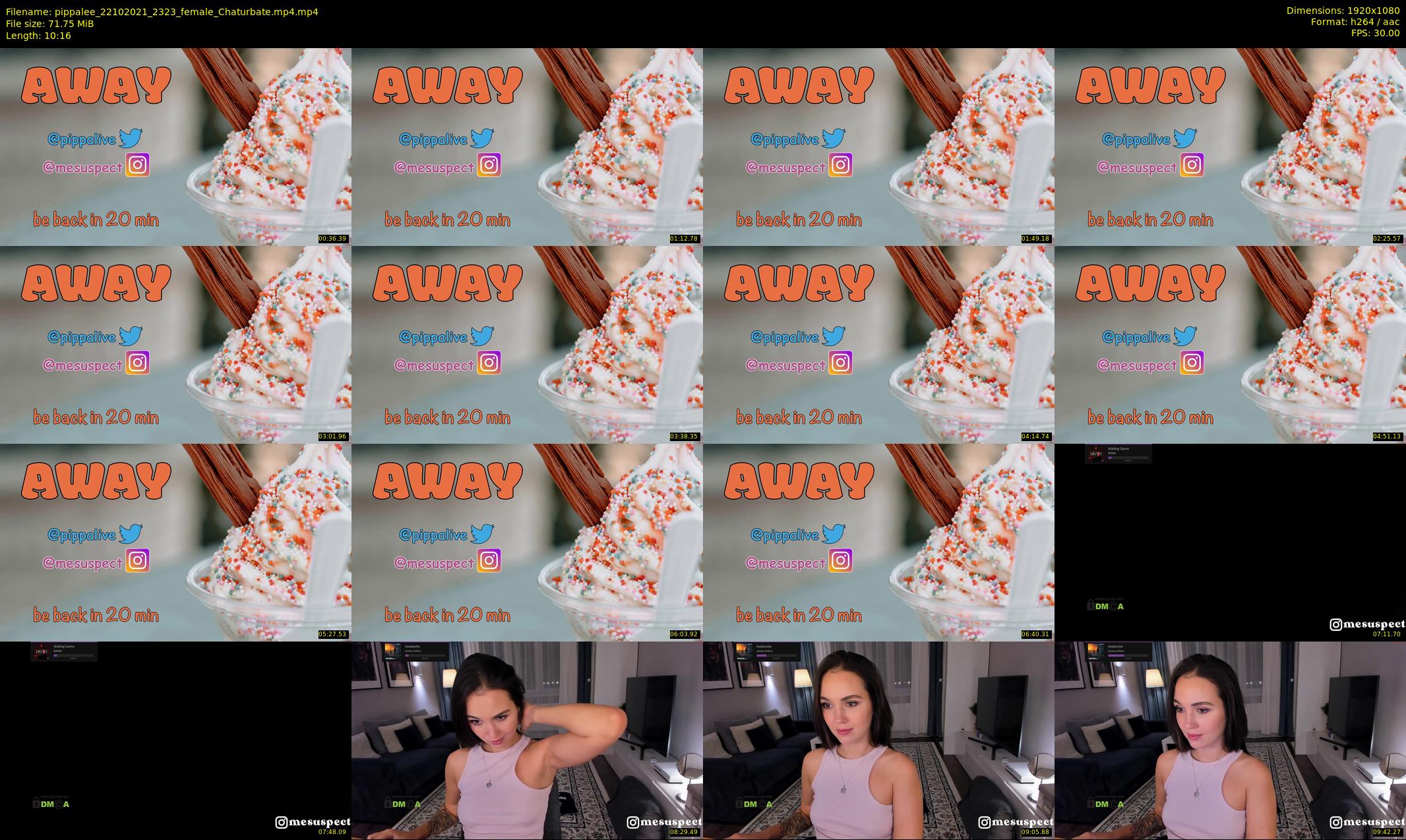 pippalee — 11 minute Chaturbate female cam show recording, 1080p, Oct 22, 2021