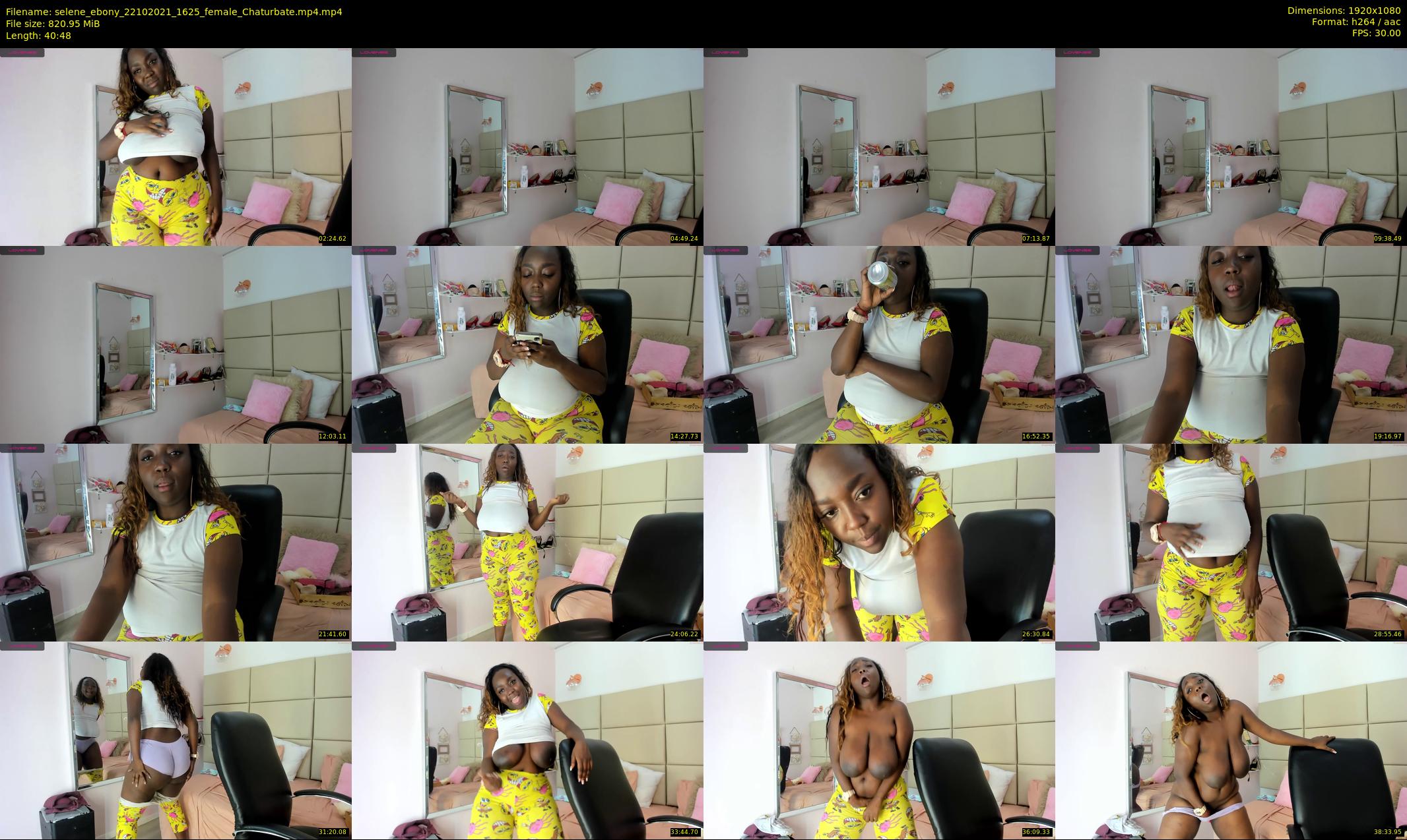 selene_ebony — 41 minute Chaturbate female cam show recording, 1080p, Oct 22, 2021