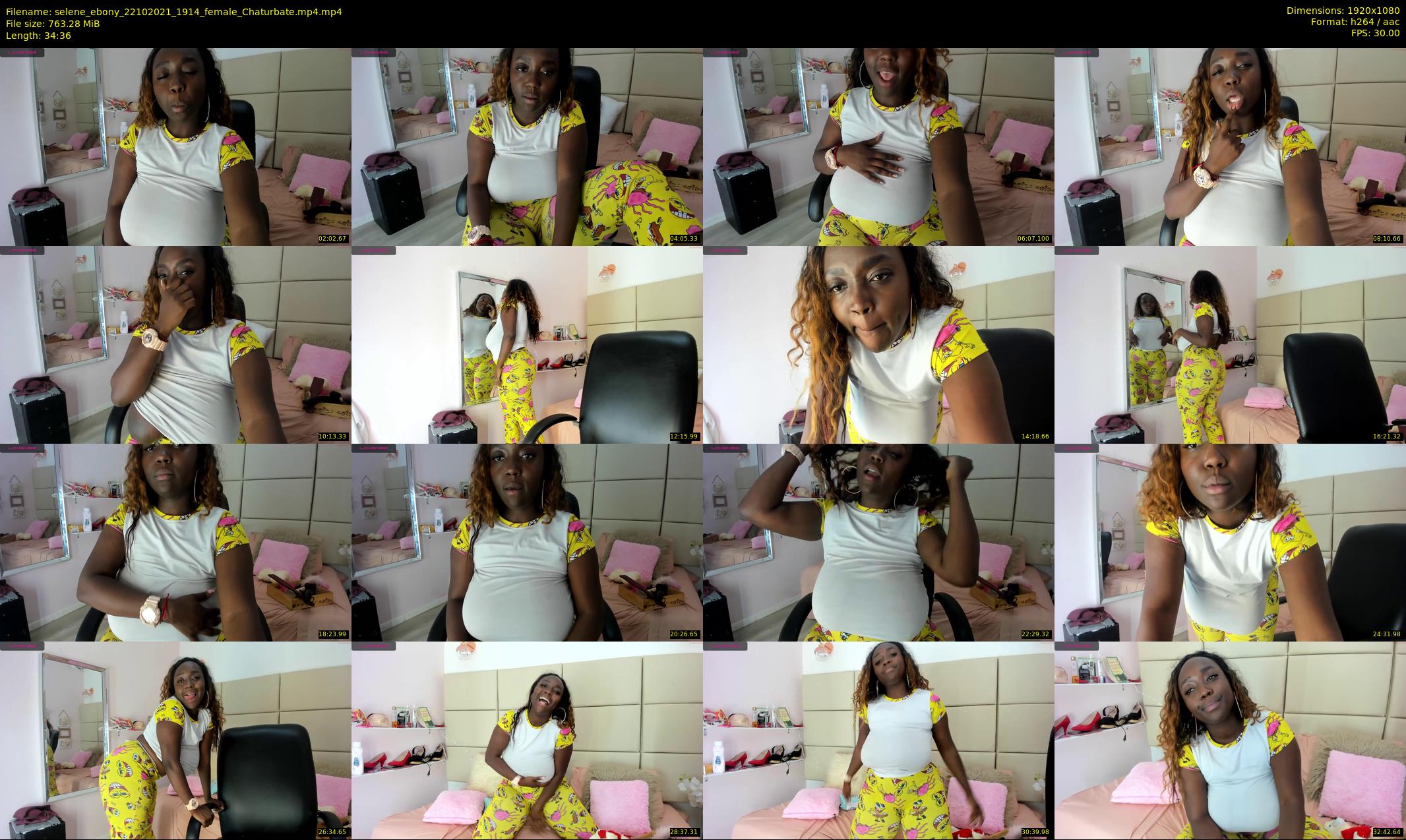 selene_ebony — 35 minute Chaturbate female cam show recording, 1080p, Oct 22, 2021