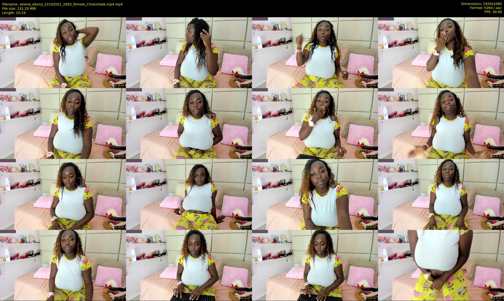 selene_ebony — 11 minute Chaturbate female cam show recording, 1080p, Oct 22, 2021