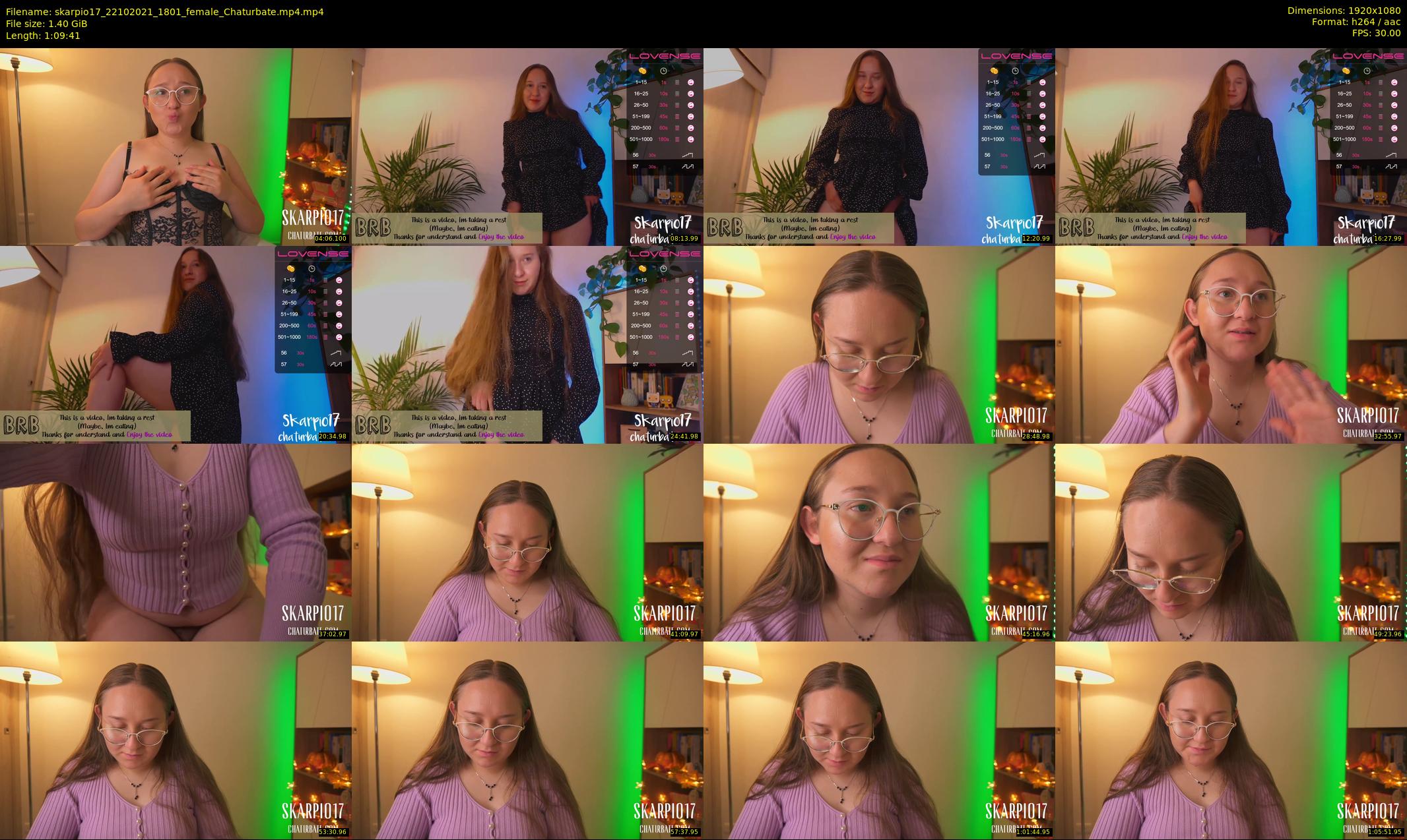 skarpio17 — 70 minute Chaturbate female cam show recording, 1080p, Oct 22, 2021