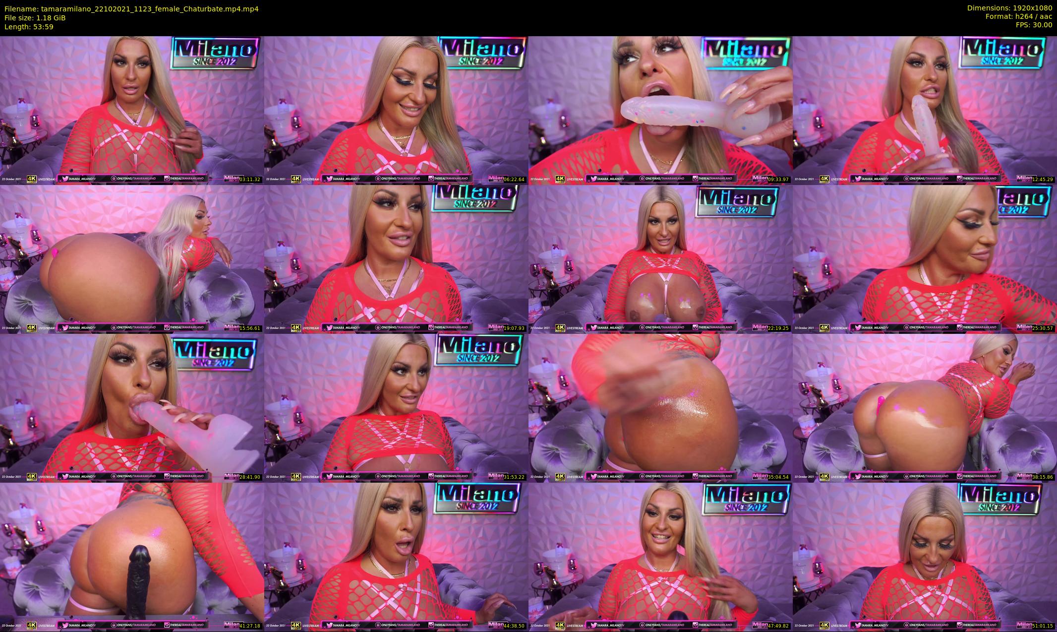 tamaramilano — 54 minute Chaturbate female cam show recording, 1080p, Oct 22, 2021