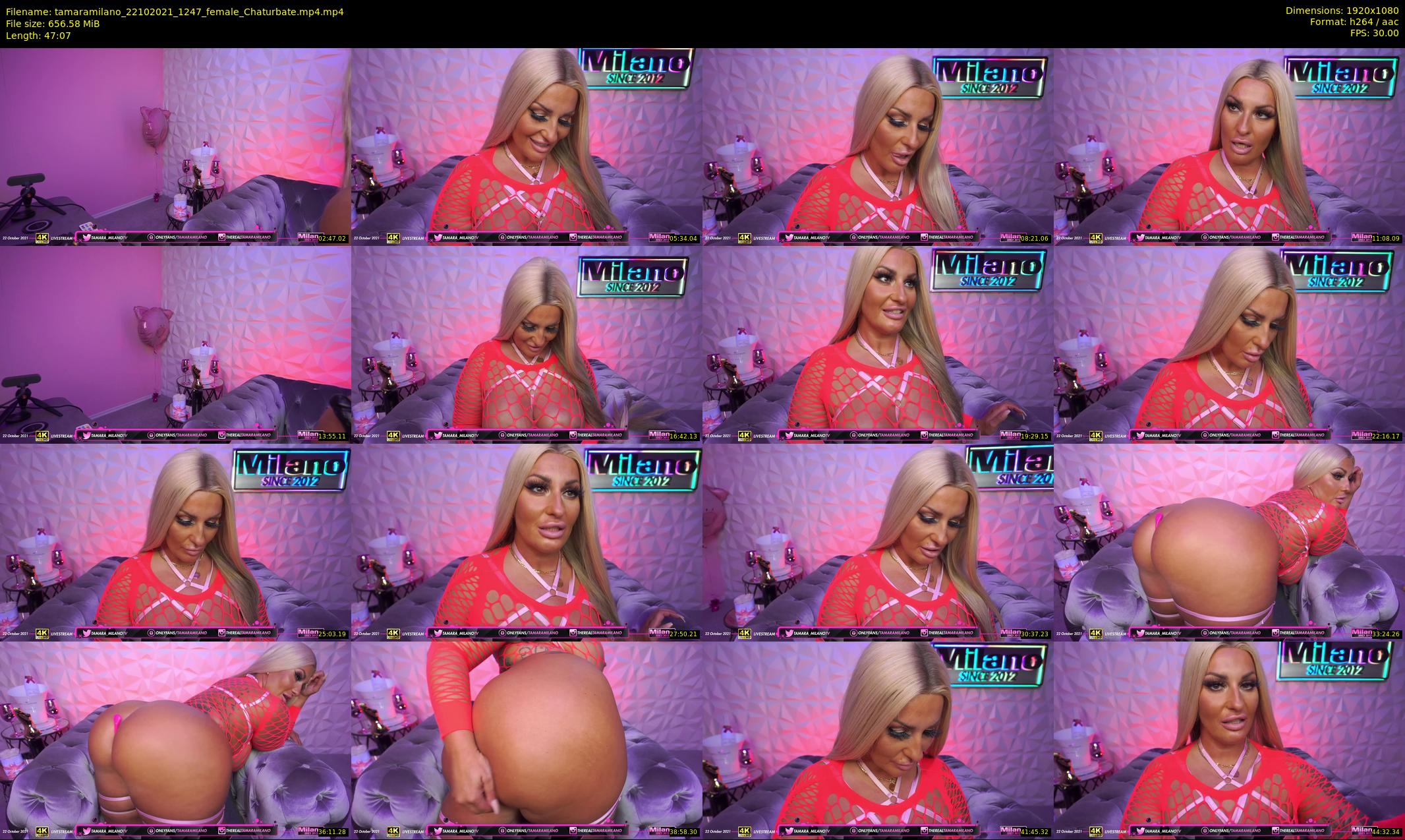 tamaramilano — 48 minute Chaturbate female cam show recording, 1080p, Oct 22, 2021