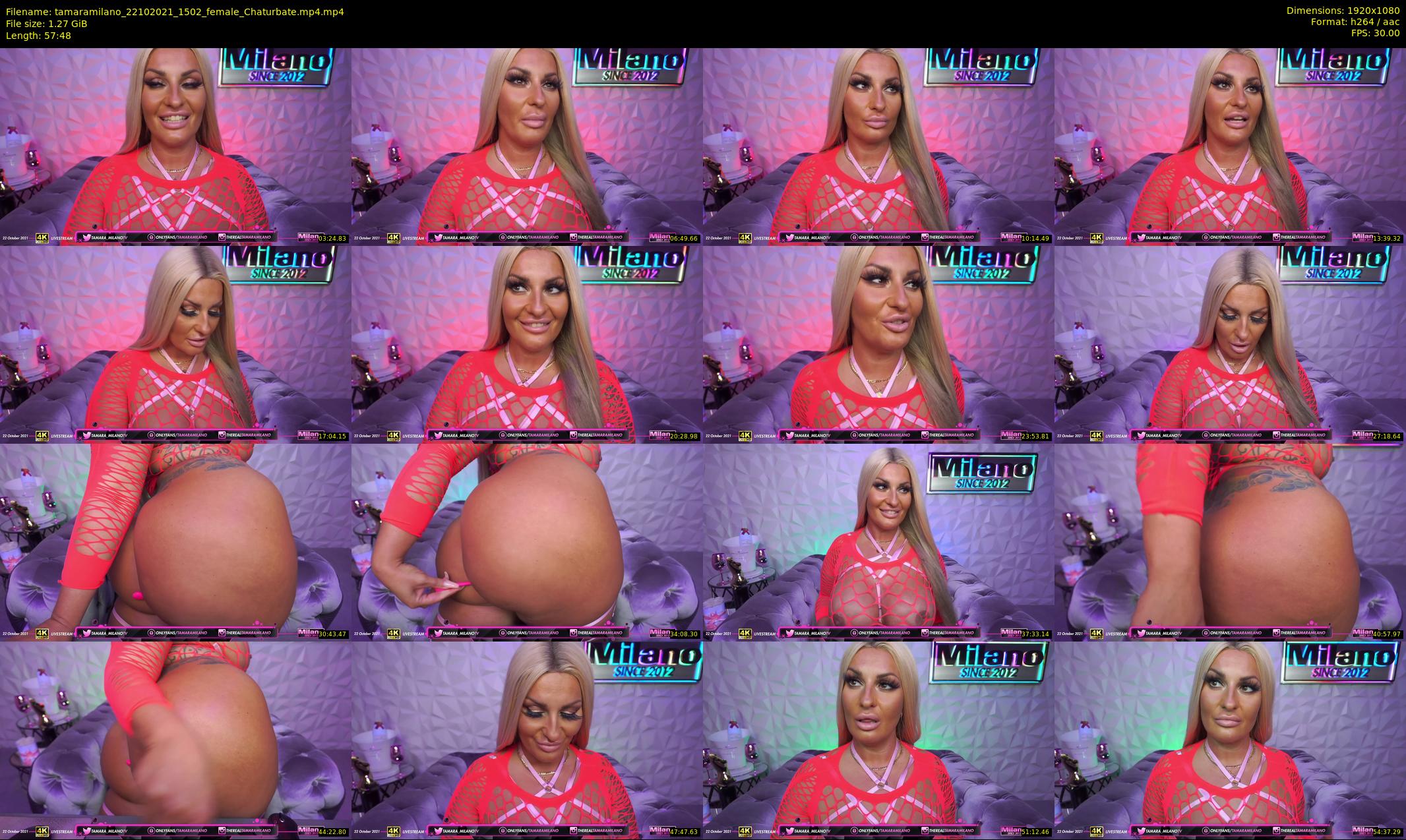tamaramilano — 58 minute Chaturbate female cam show recording, 1080p, Oct 22, 2021