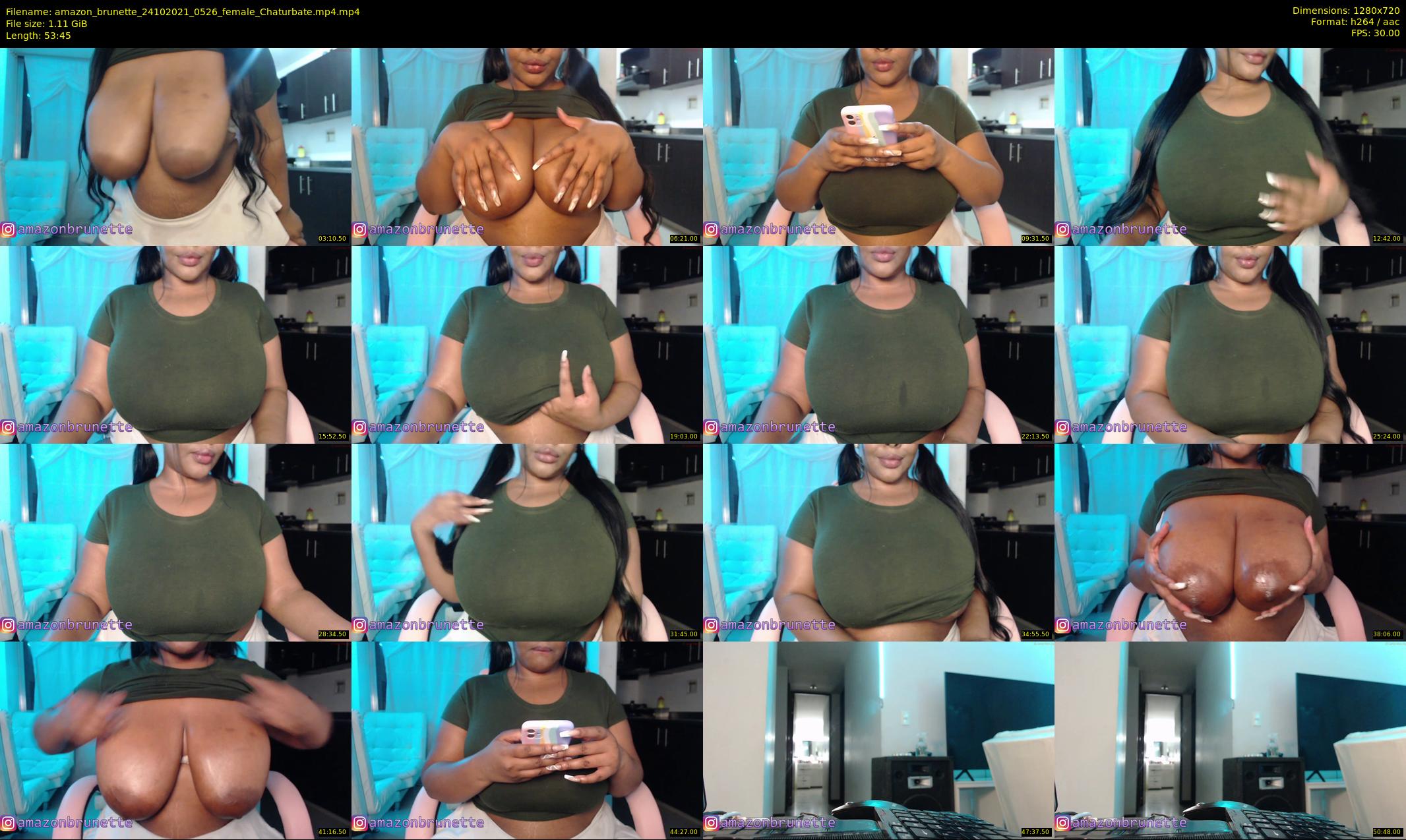 amazon_brunette — 54 minute Chaturbate female cam show recording, 720p, Oct 24, 2021