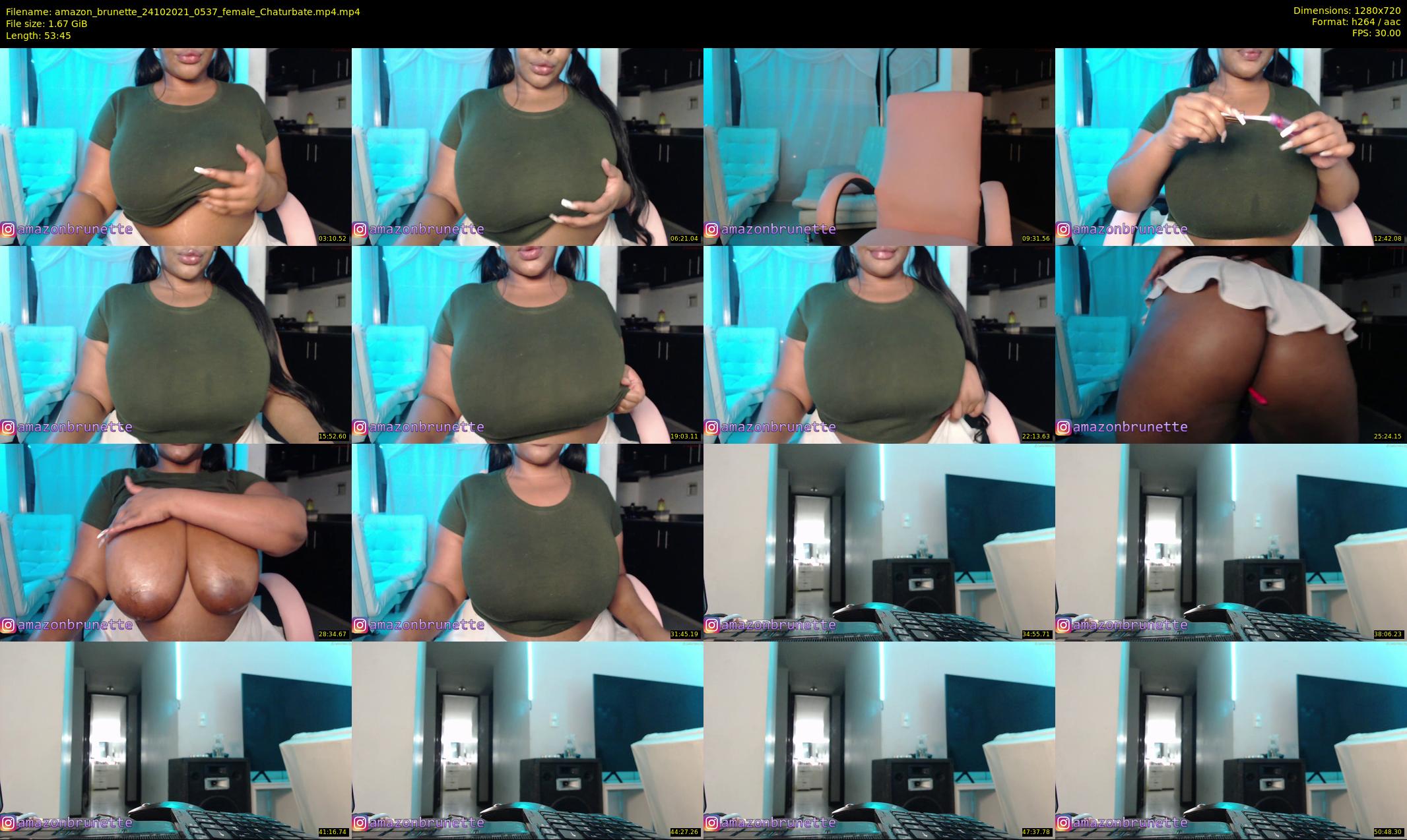 amazon_brunette — 54 minute Chaturbate female cam show recording, 720p, Oct 24, 2021