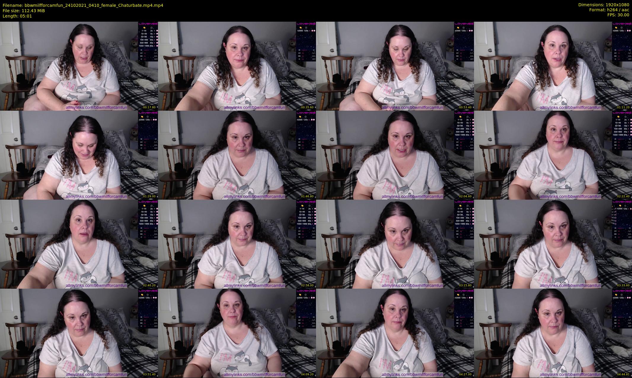 bbwmilfforcamfun — 6 minute Chaturbate female cam show recording, 1080p, Oct 24, 2021