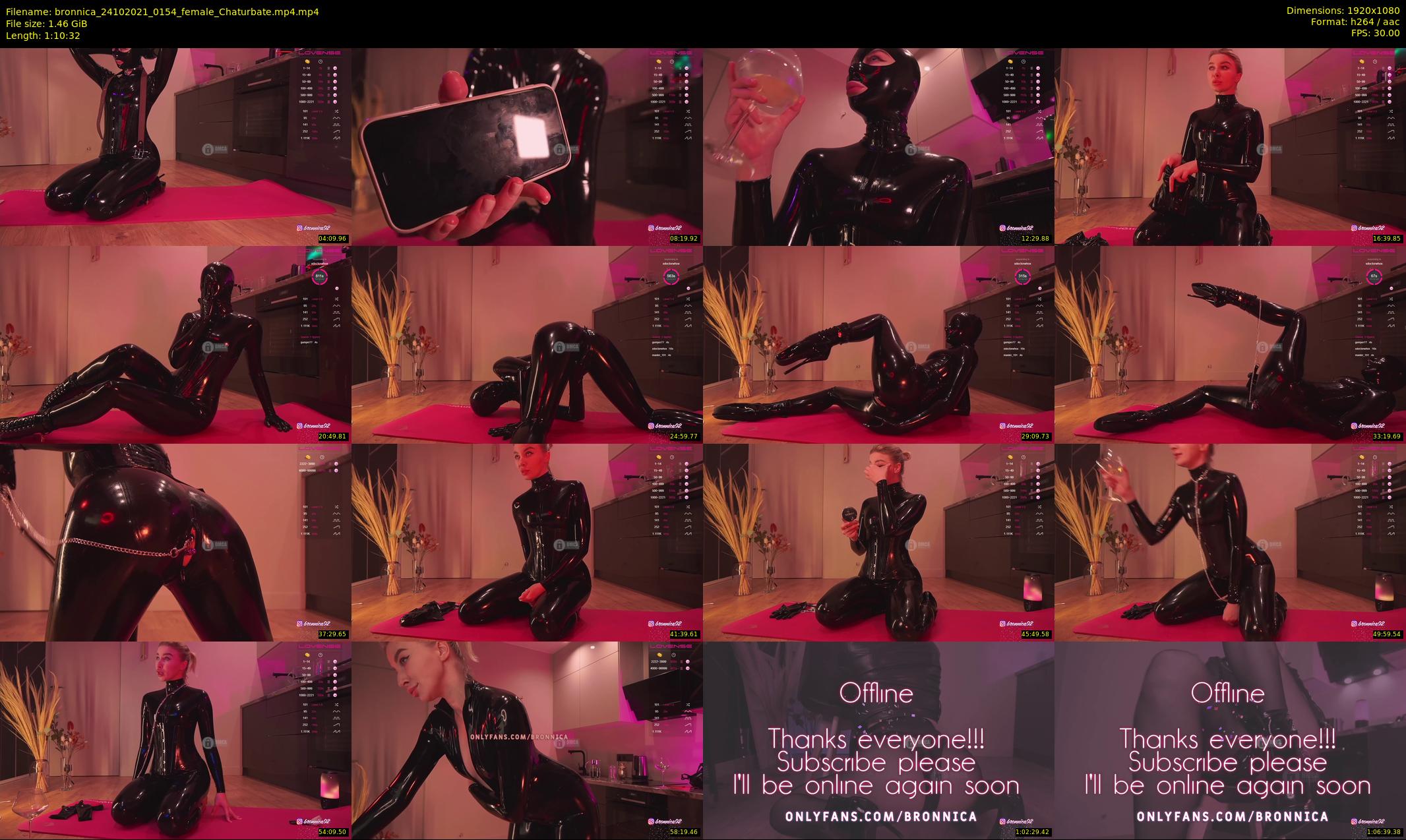 bronnica — 71 minute Chaturbate female cam show recording, 1080p, Oct 24, 2021