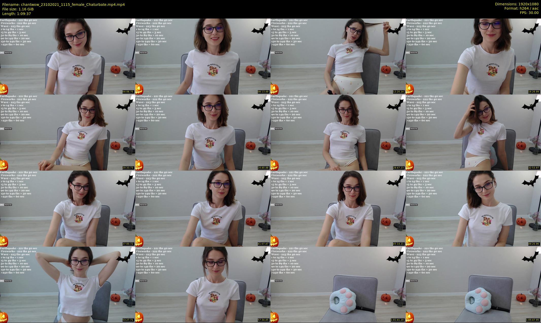 chantwow — 70 minute Chaturbate female cam show recording, 1080p, Oct 23, 2021