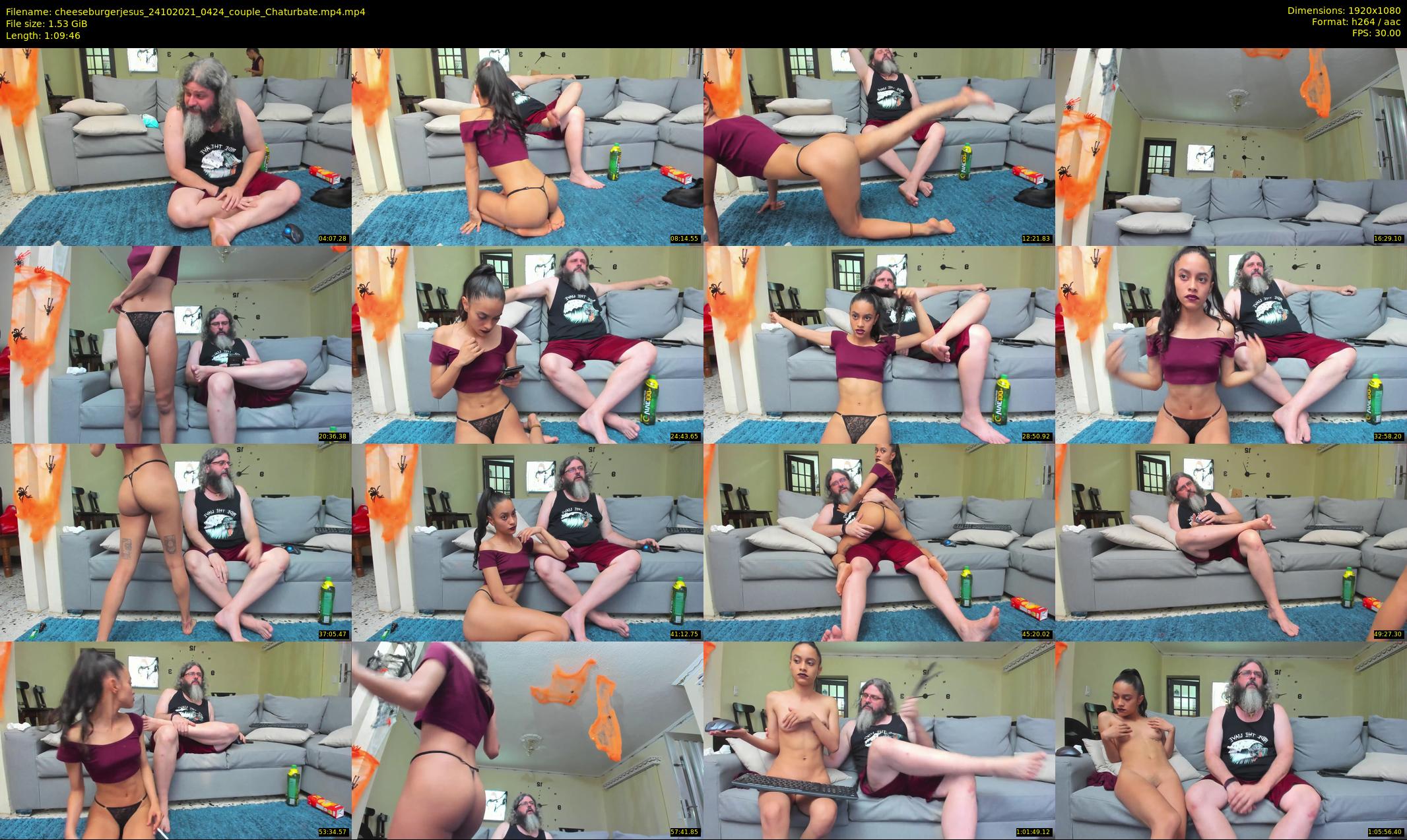 cheeseburgerjesus — 70 minute Chaturbate couple cam show recording, 1080p, Oct 24, 2021