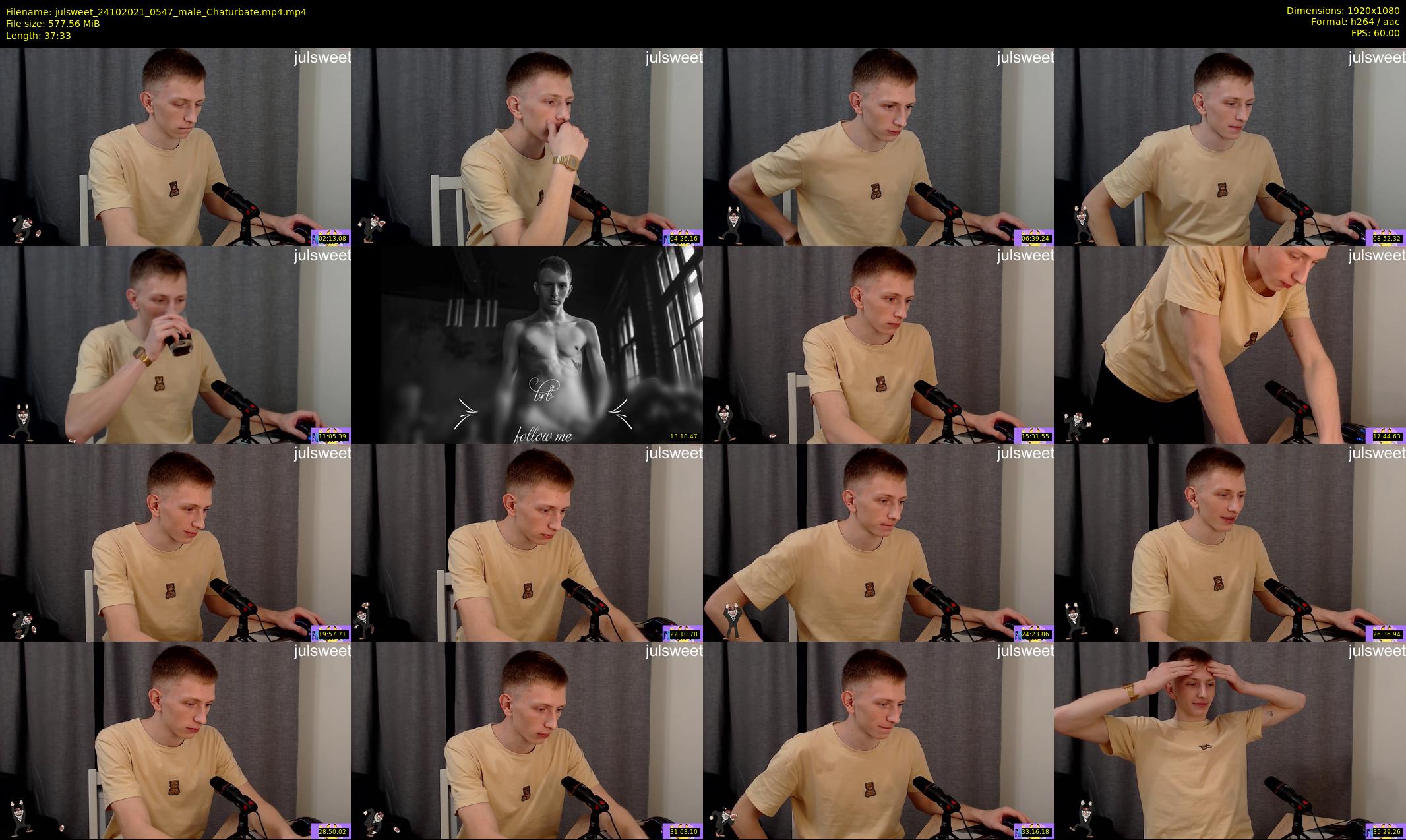 julsweet — 38 minute Chaturbate male cam show recording, 1080p, Oct 24, 2021