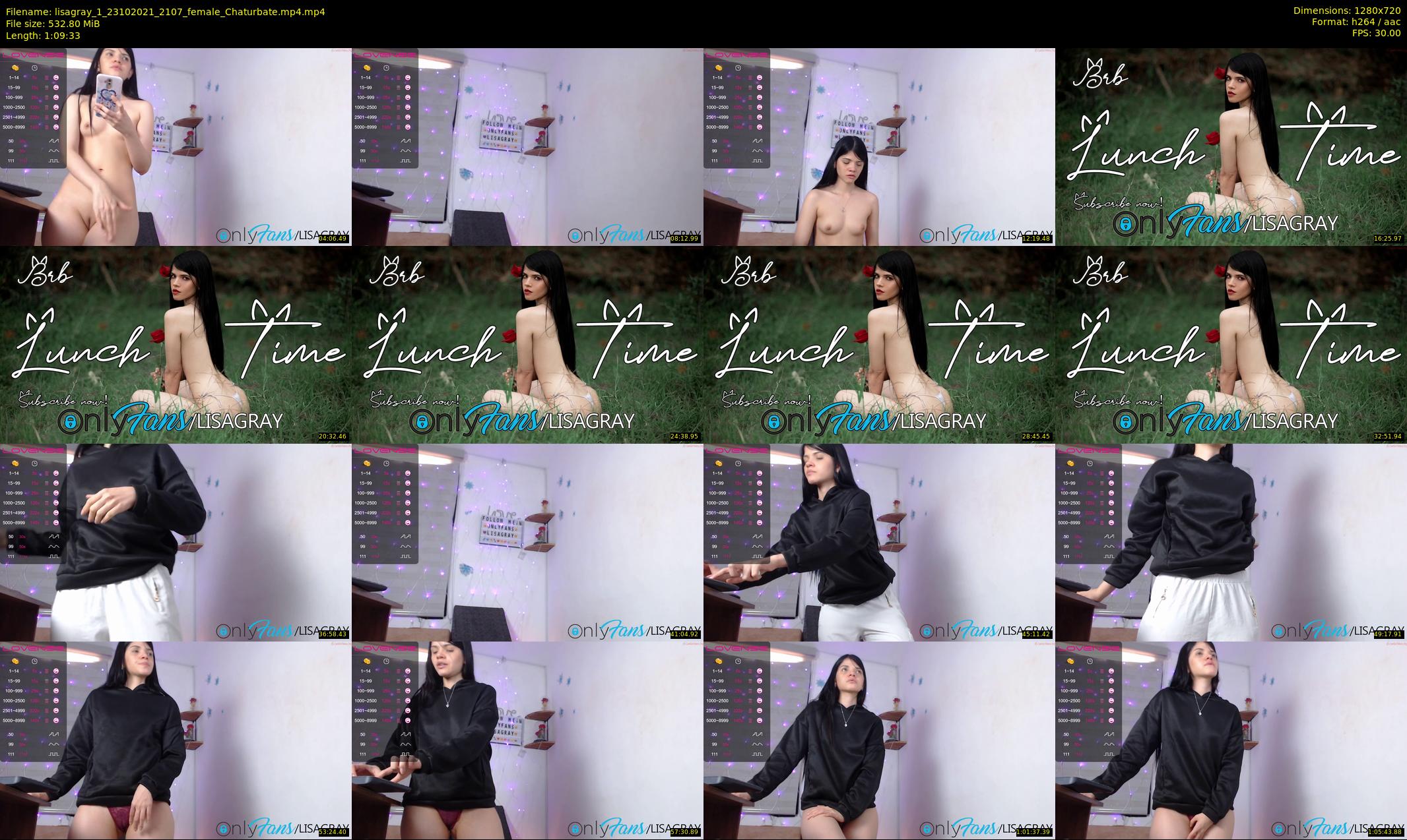lisagray_1 — 70 minute Chaturbate female cam show recording, 720p, Oct 23, 2021