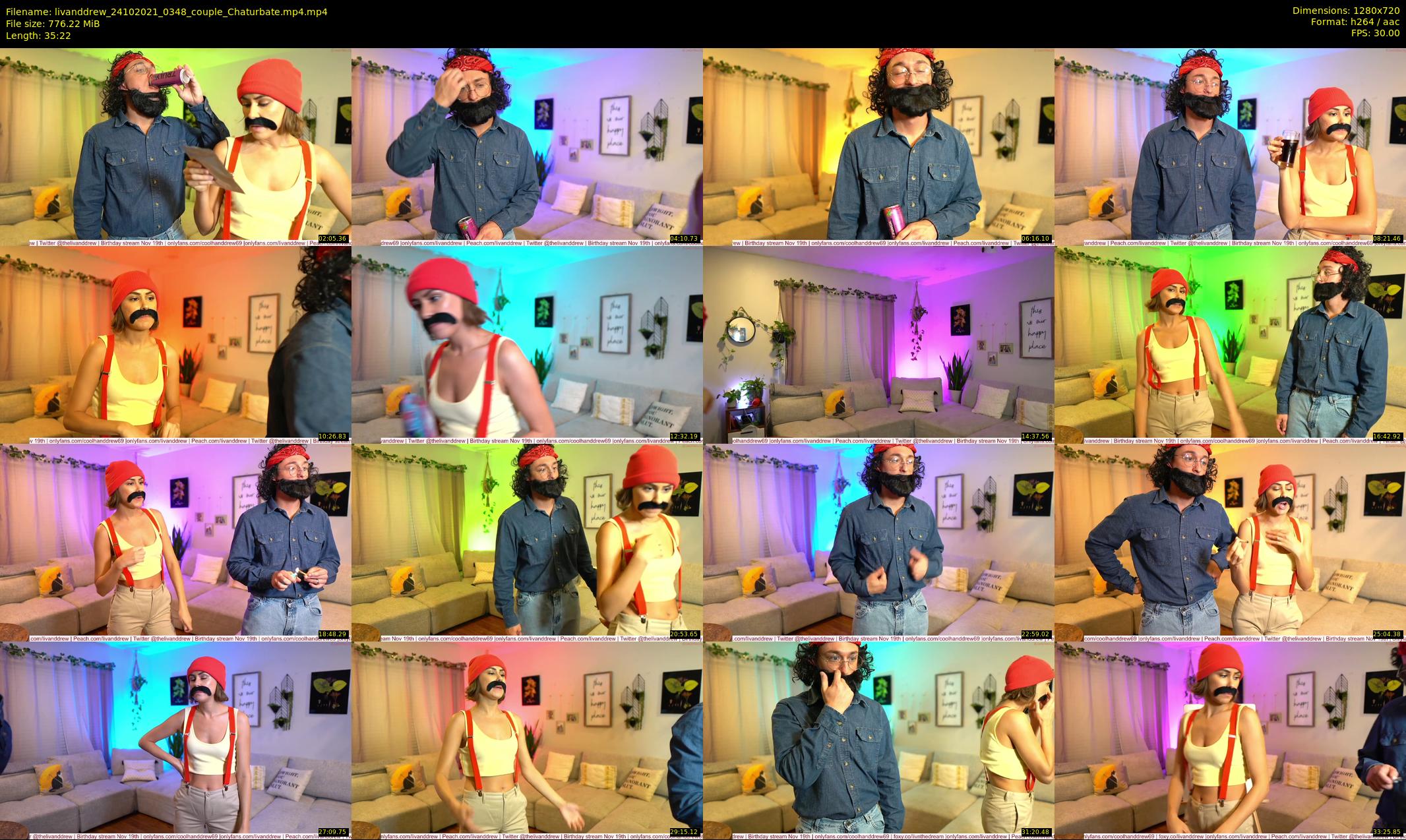 livanddrew — 36 minute Chaturbate couple cam show recording, 720p, Oct 24, 2021